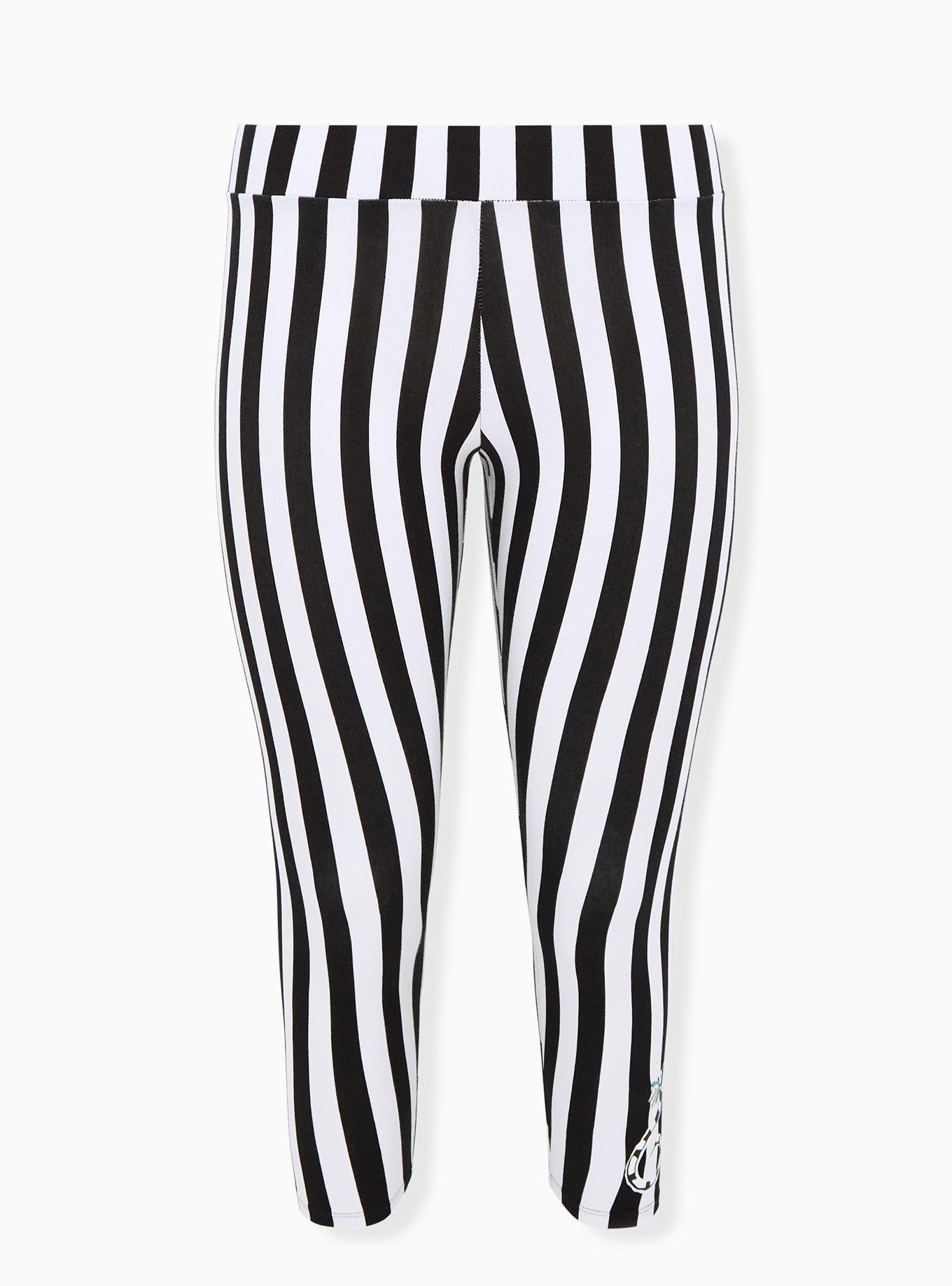 Beetlejuice Black & White Stripe Chain Pants Plus Size