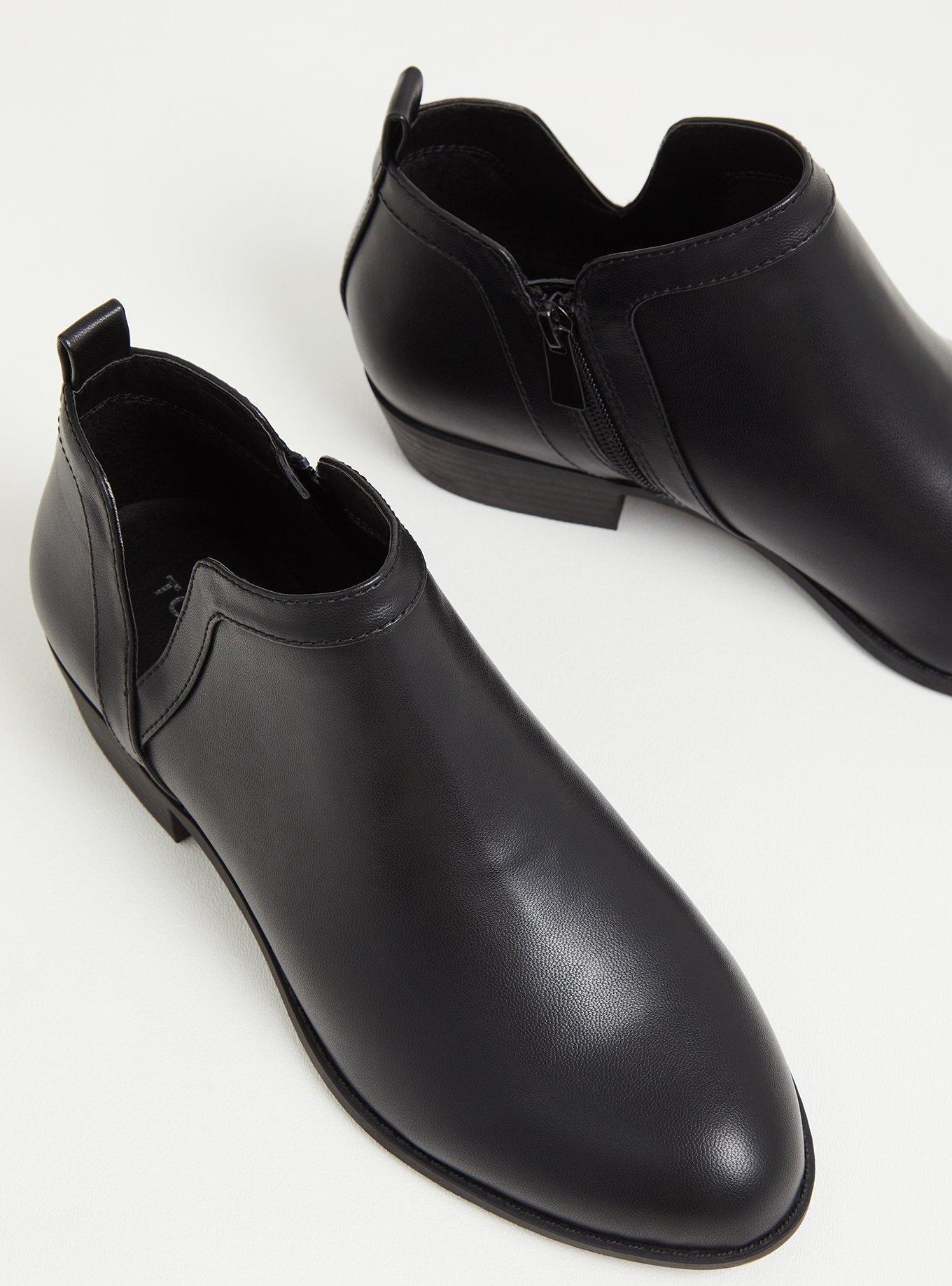 V-Cut Ankle Bootie (WW), BLACK, alternate