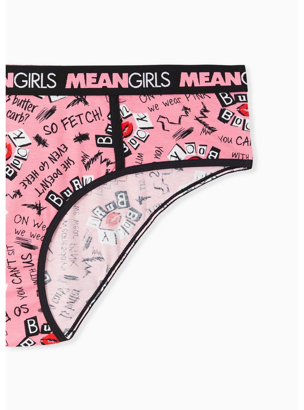 Plus Size - Mean Girls Burn Book Pink & Black Cotton Hipster Panty - Torrid
