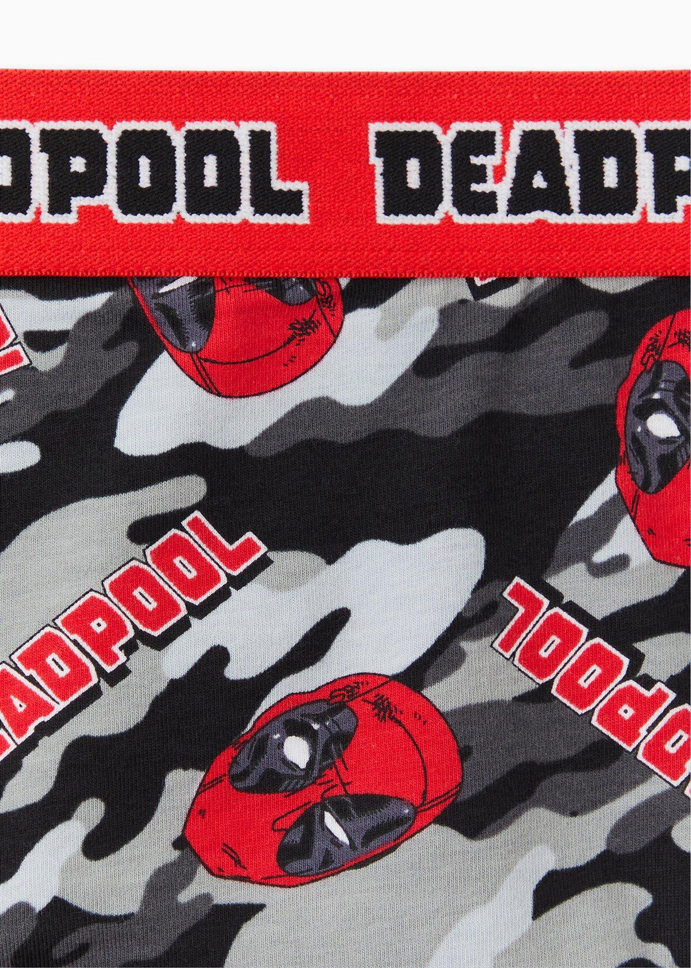 Marvel Deadpool Red & Grey Camo Cotton Thong Panty , MULTI, alternate