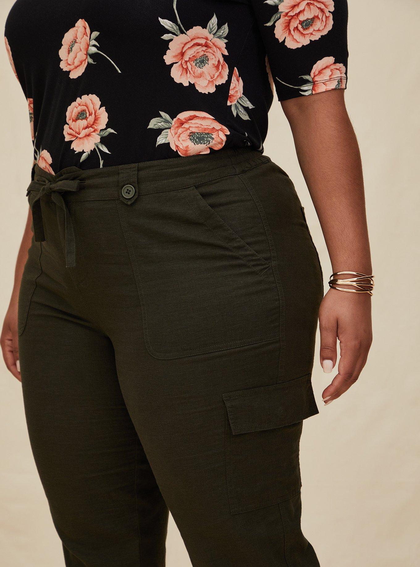 Plus size best sale olive cargo pants