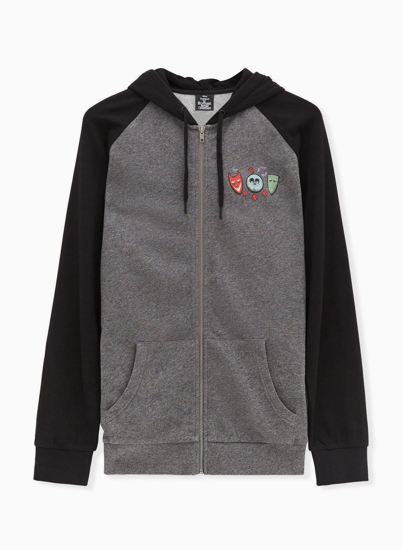 Plus Size - Disney The Nightmare Before Christmas Oogie Boogie Grey Zip  Hoodie - Torrid