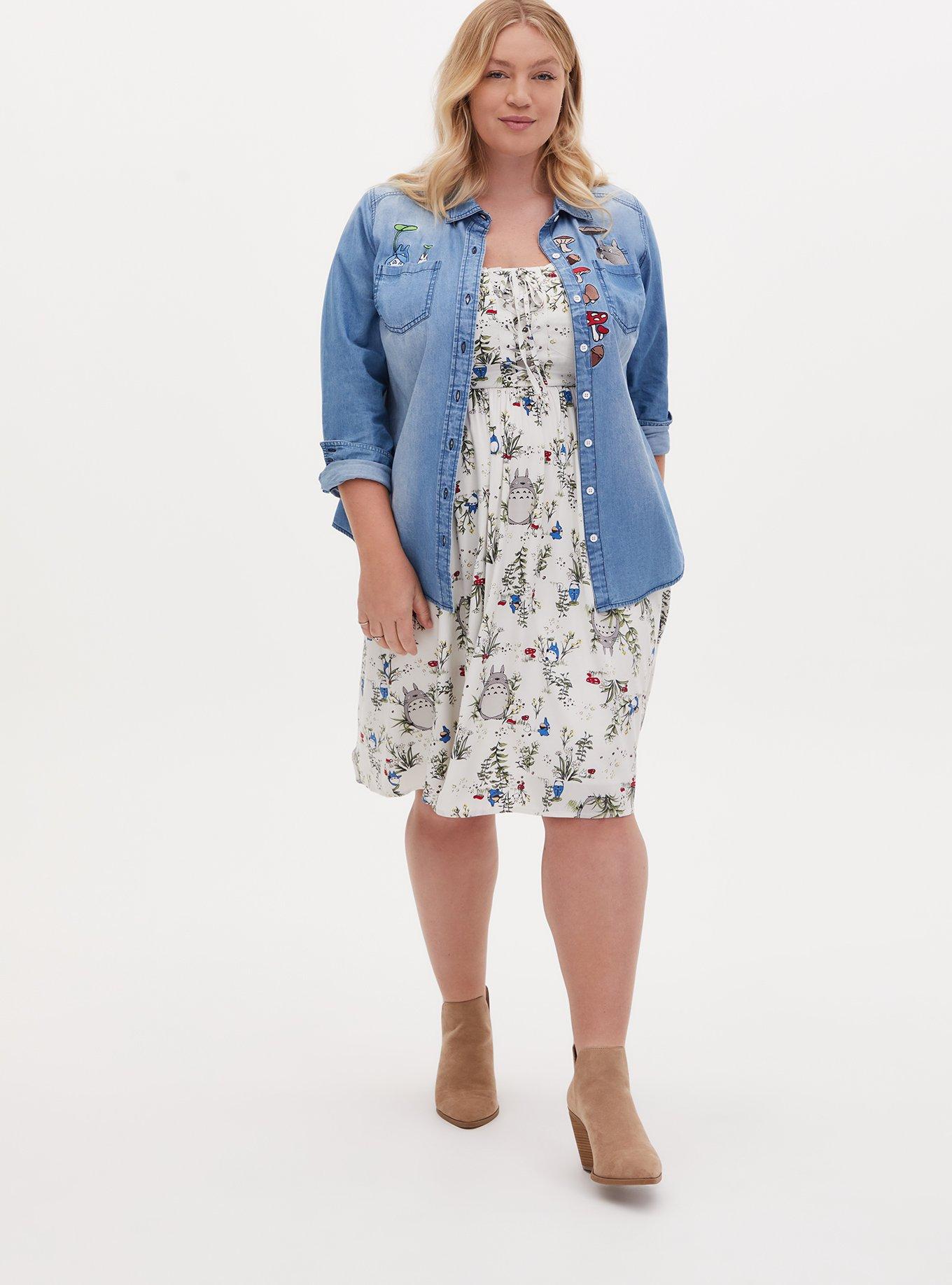 Her Universe Studio Ghibli My Neighbor Totoro Lace-Up Dress, MULTI, alternate