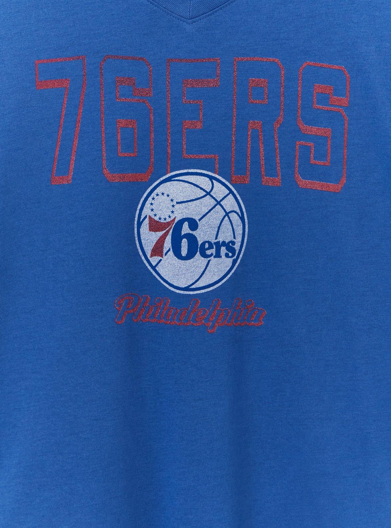 Plus Size - NBA Philadelphia 76ers V-Neck Tee - Blue - Torrid