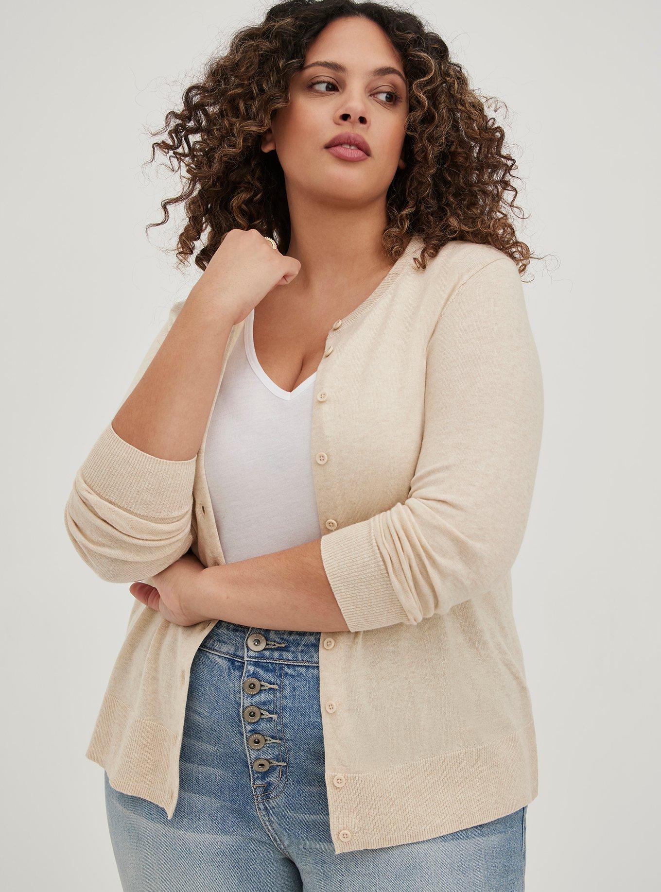 Plus Size Cardigan Button-Front Classic Sweater Torrid