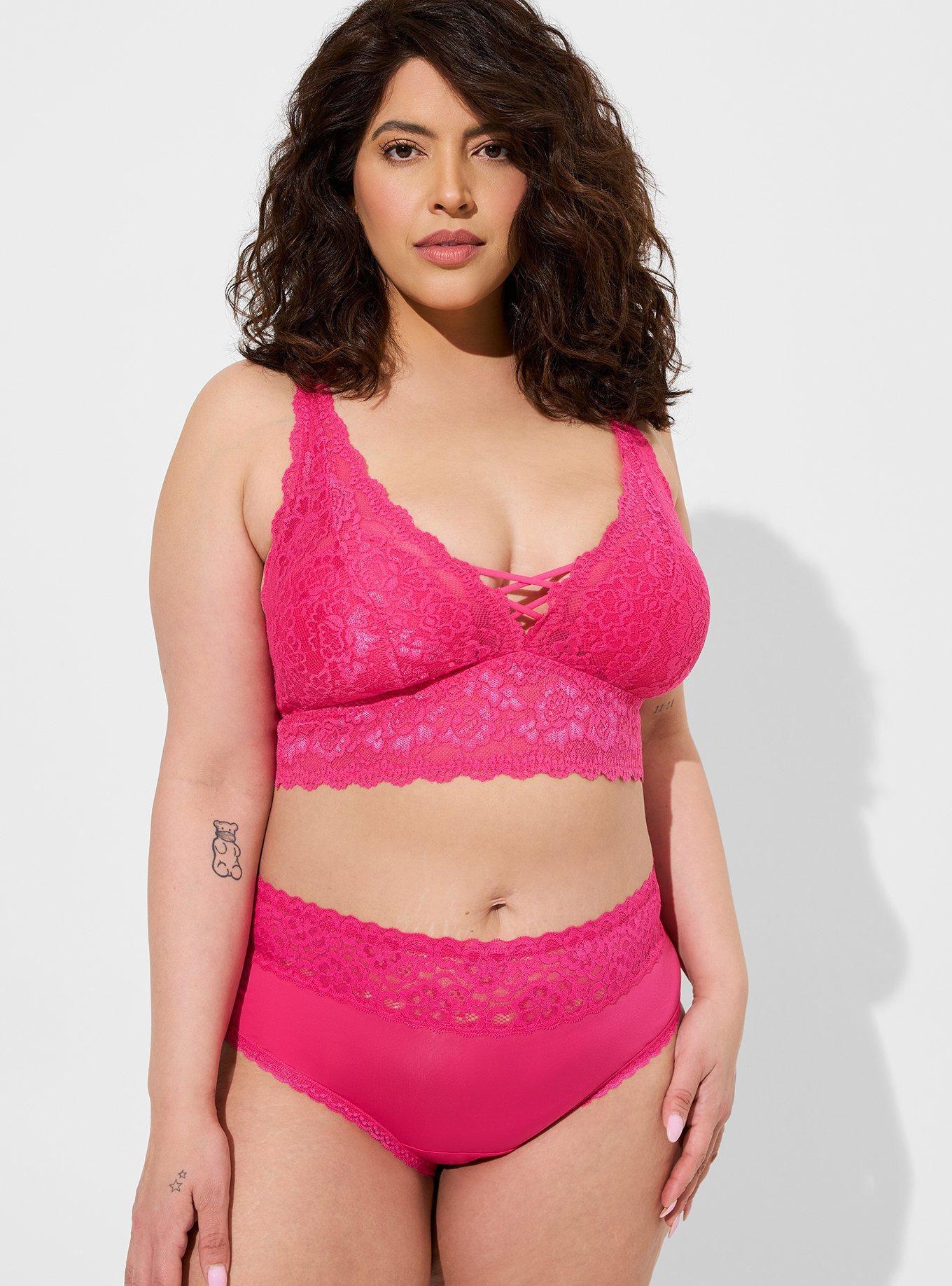 Plus Size - Second Skin Mid-Rise Hipster Lace Trim Panty - Torrid