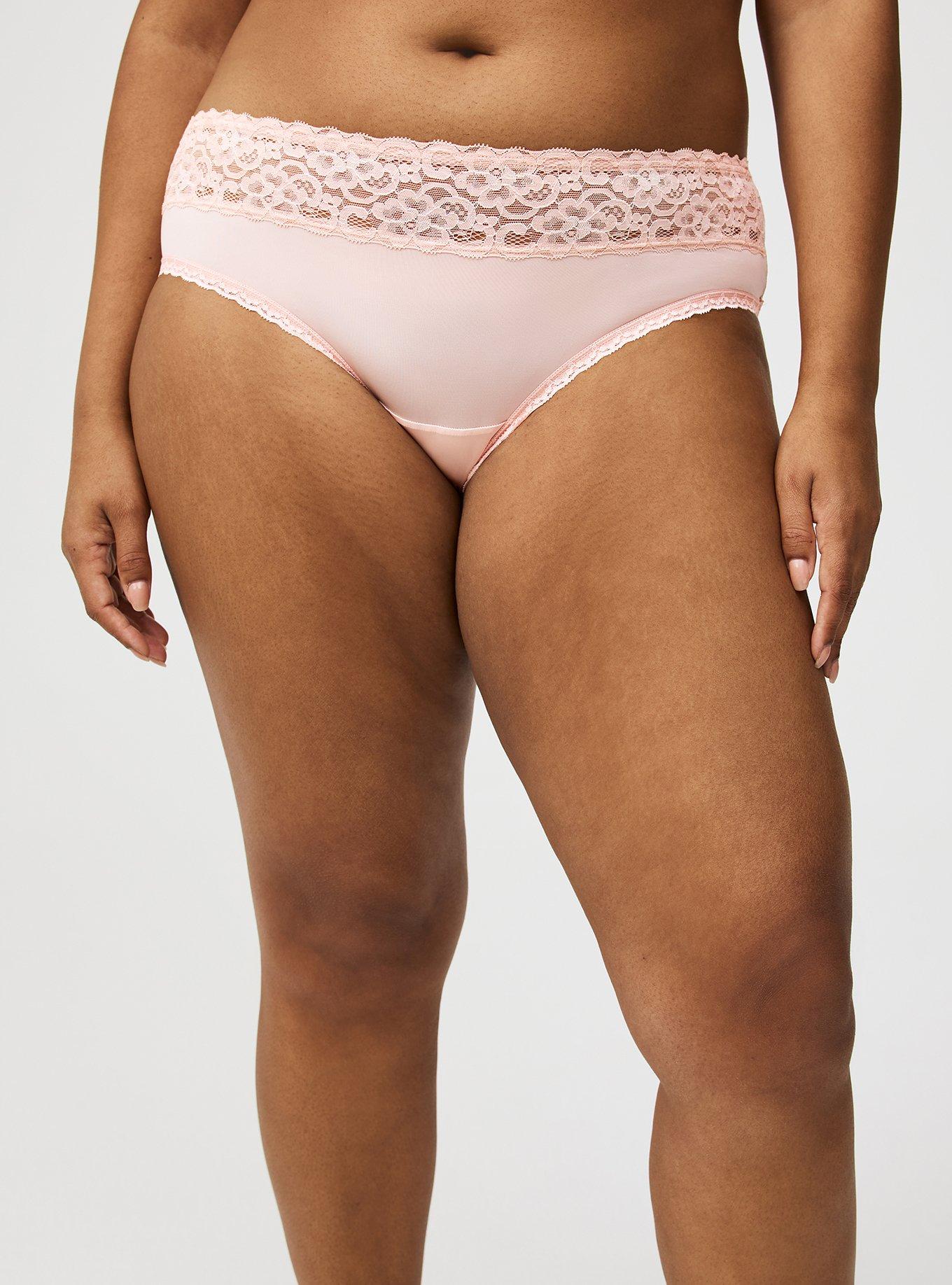 Second Skin Mid-Rise Lace Trim Hipster Panty