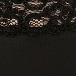 Second Skin Mid-Rise Lace Trim Hipster Panty, RICH BLACK, swatch