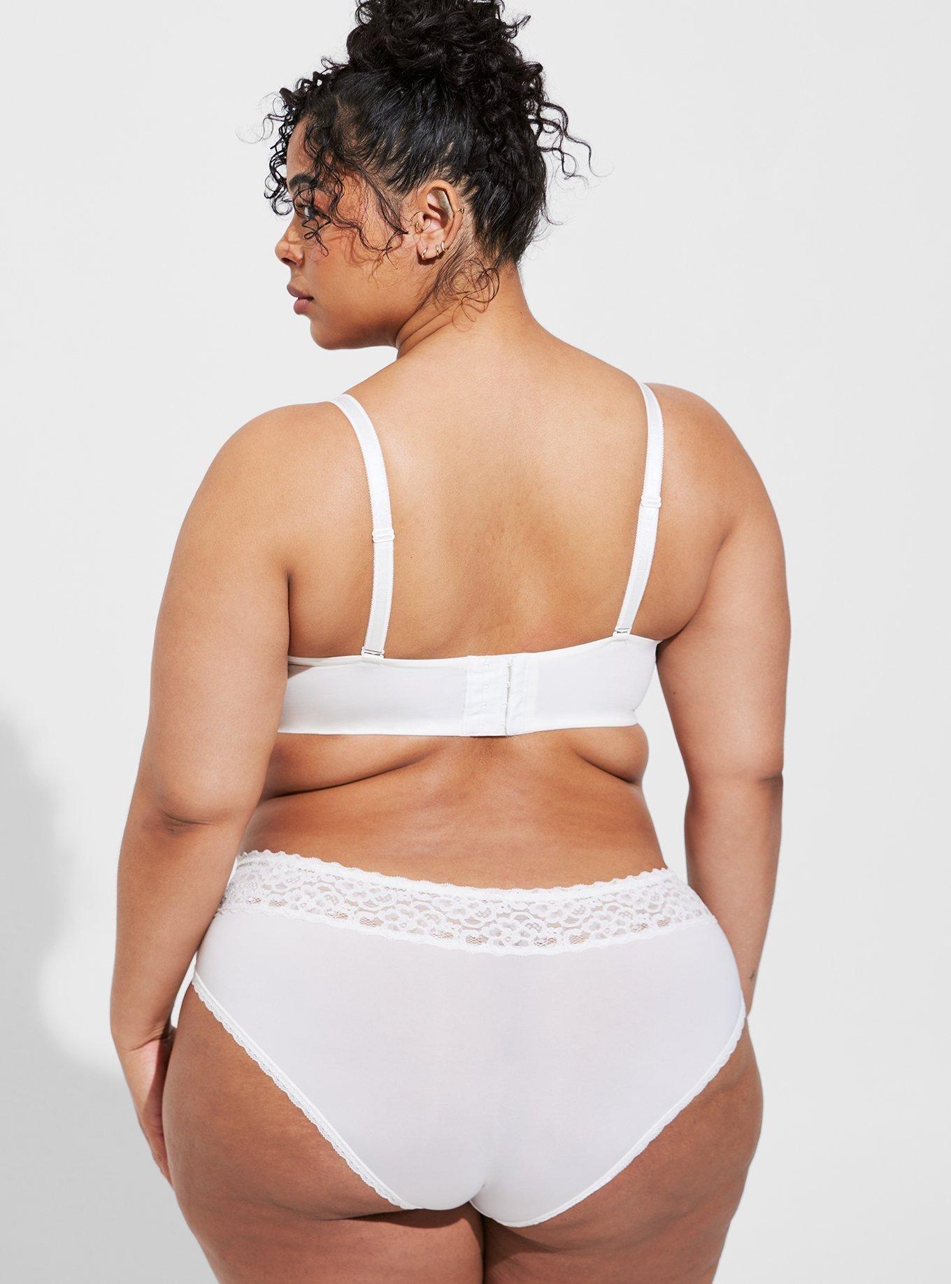 Plus Size - Second Skin Mid-Rise Hipster Lace Trim Panty - Torrid