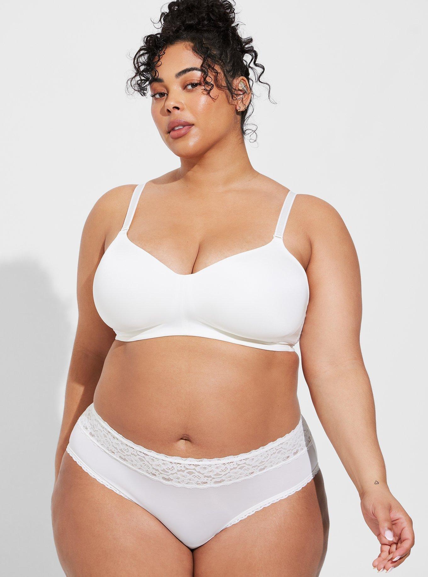 Plus Size - Second Skin Mid-Rise Hipster Lace Trim Panty - Torrid