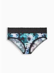 Second Skin Mid-Rise Hipster Lace Trim Panty, MOON TIE DYE, hi-res