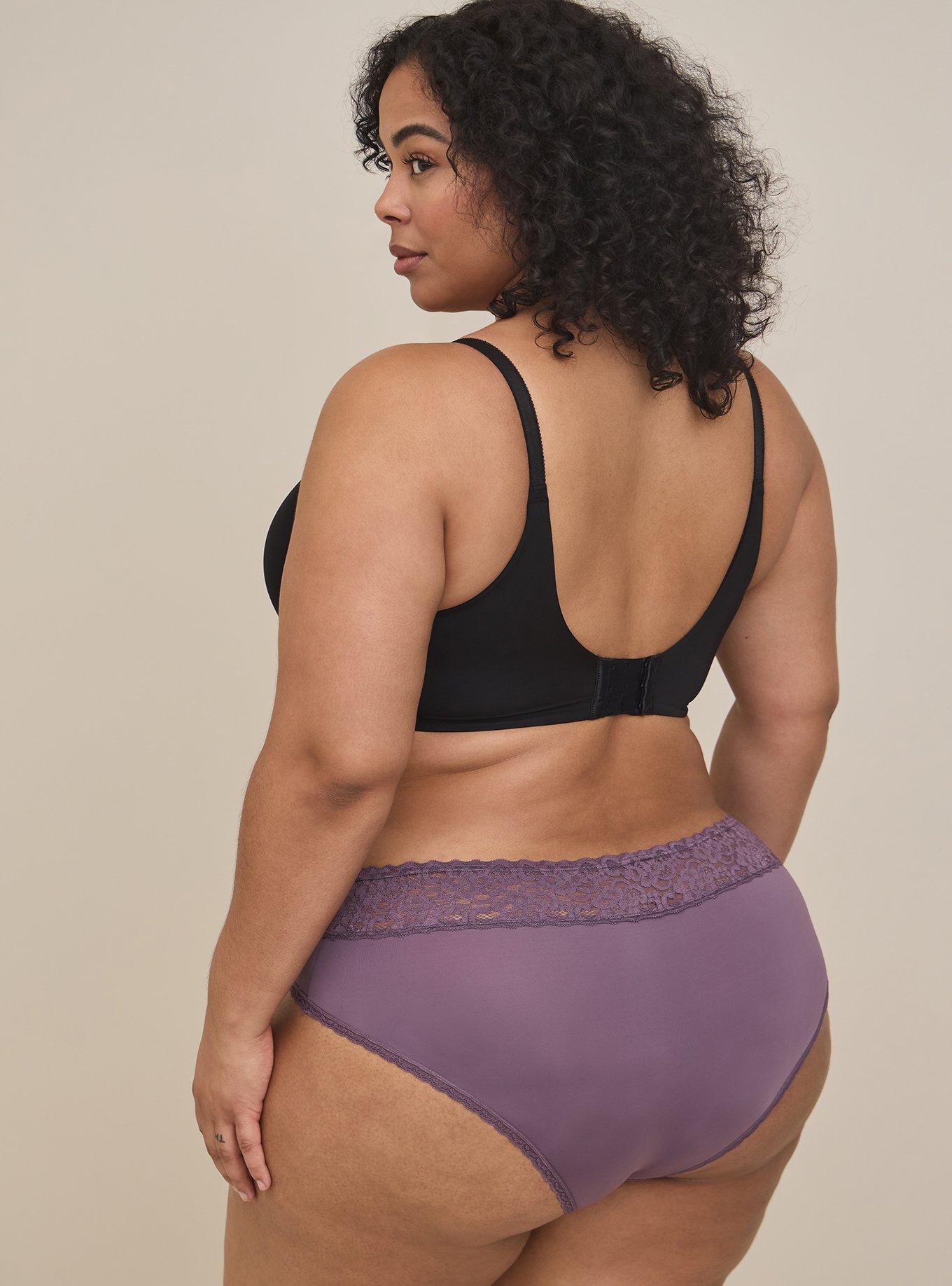 Plus Size Second Skin MidRise Hipster Lace Trim Panty Torrid