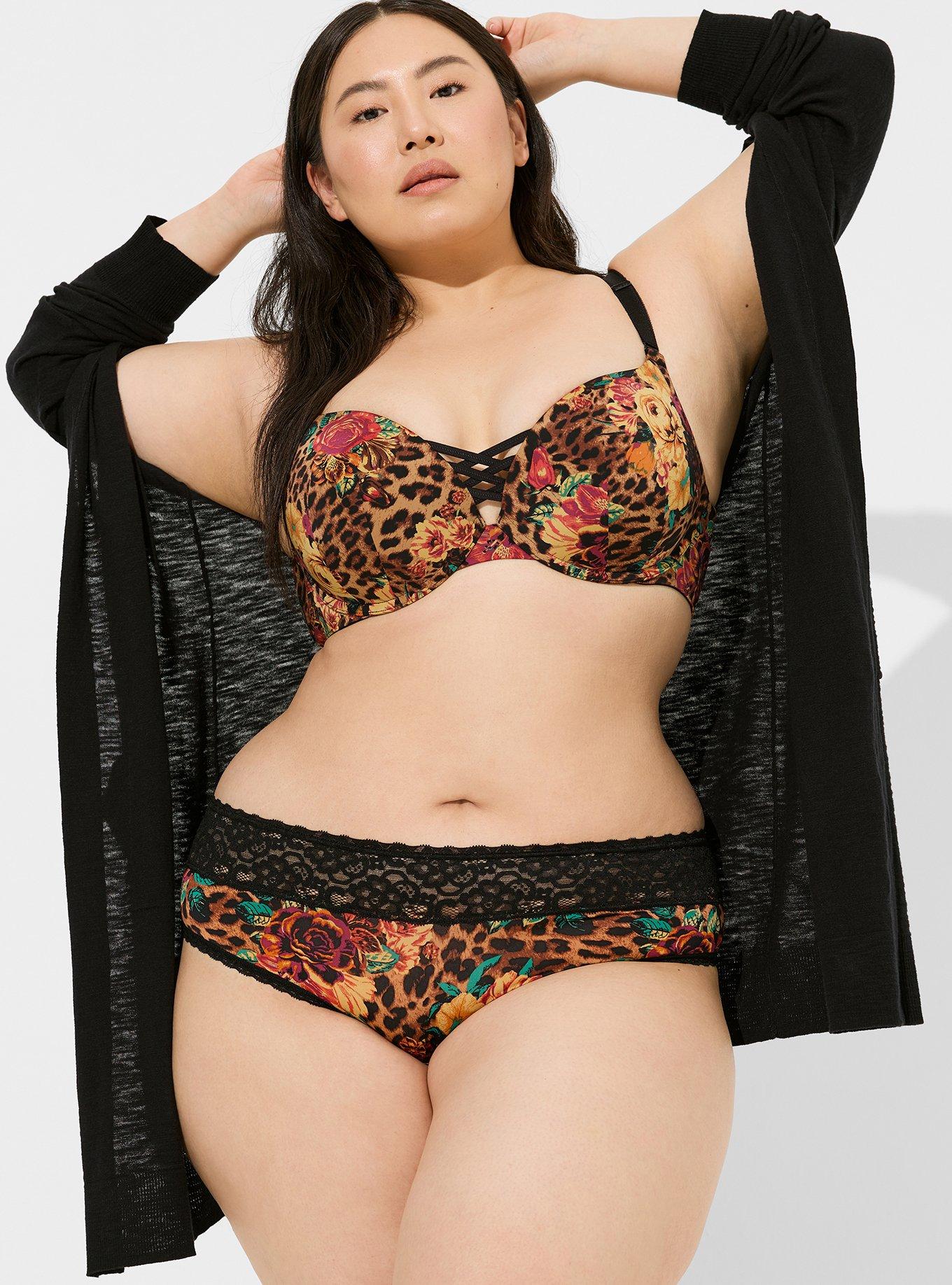 Plus Size - Second Skin Mid-Rise Hipster Lace Trim Panty