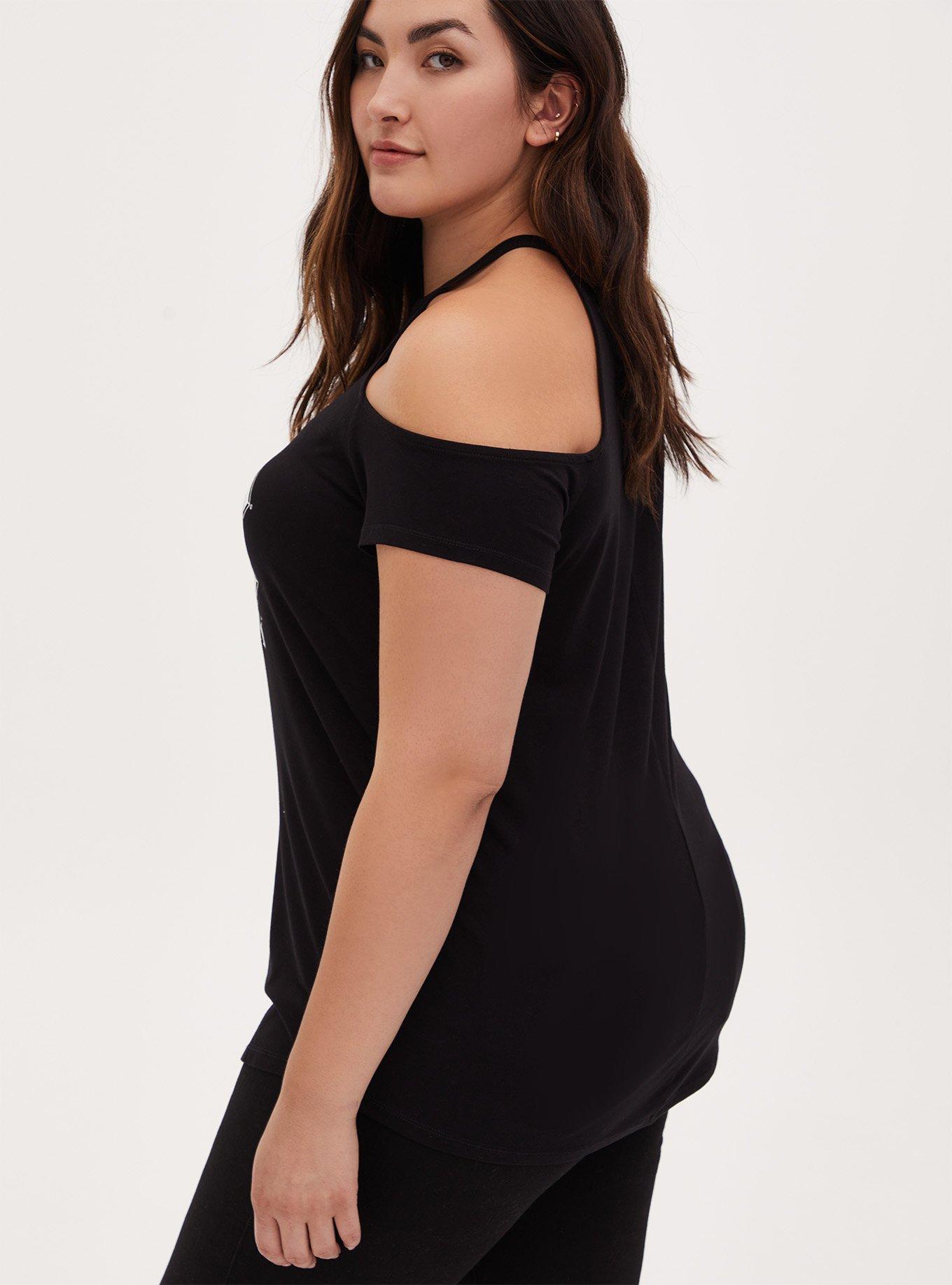 Torrid black outlet cold shoulder dress