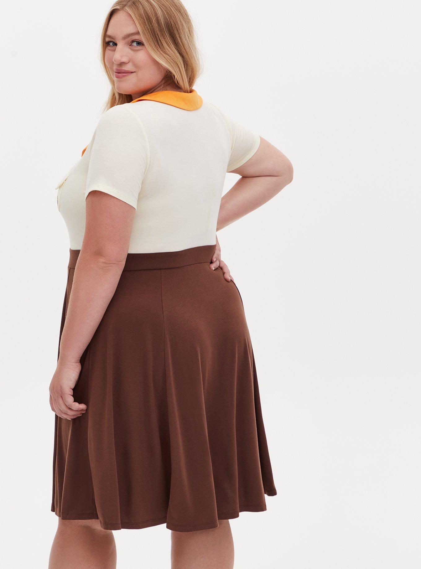 Plus Size - Disney Pixar Up Russel Wilderness Explorer Brown Skater Dress -  Torrid