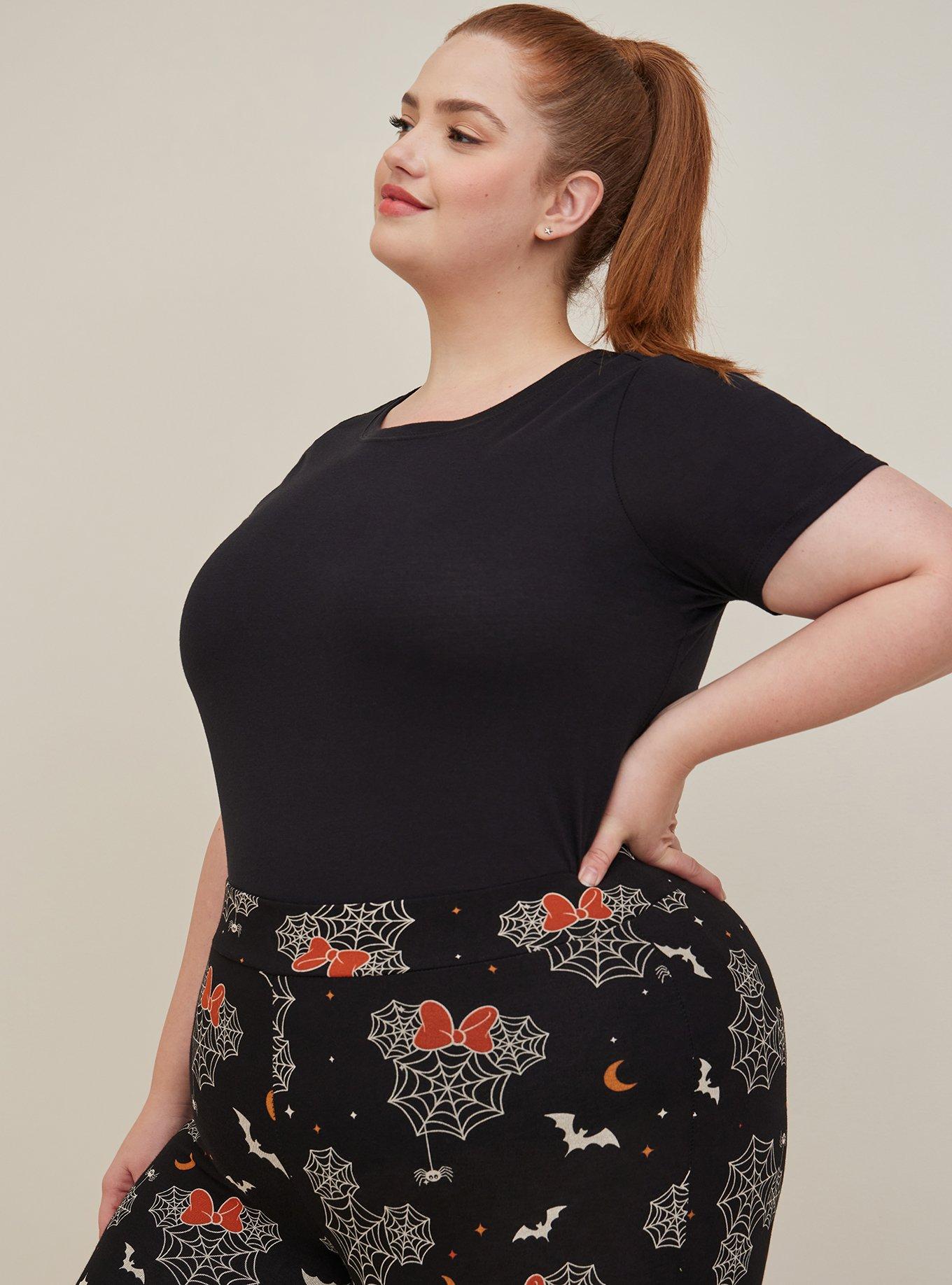 Plus Size Disney Mickey Mouse Treats Black Legging, DEEP BLACK, alternate