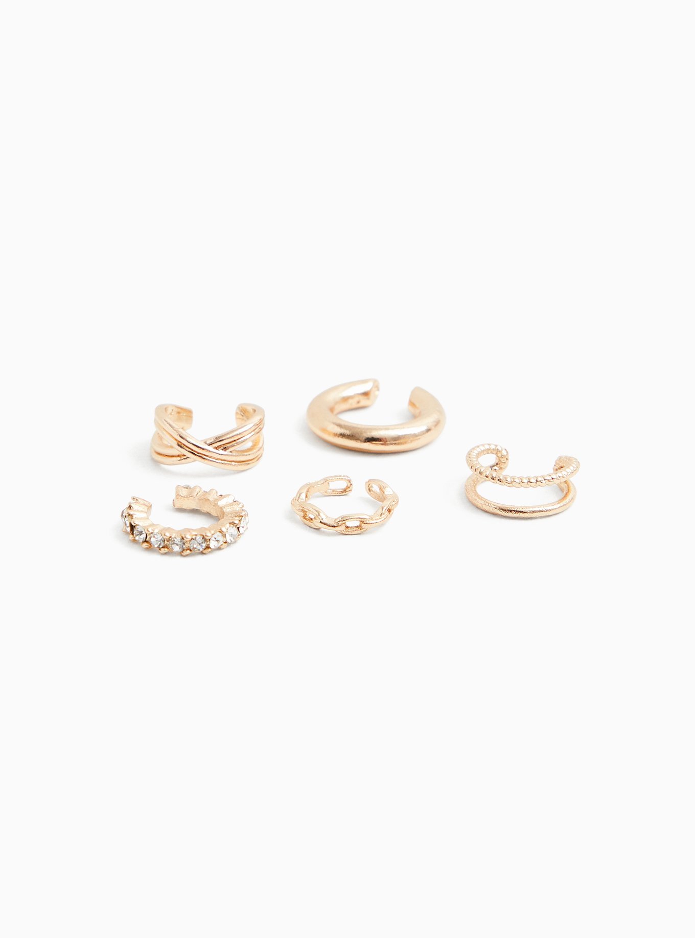 Plus Size - Gold-Tone Ear Cuff Set - Set of 5 - Torrid