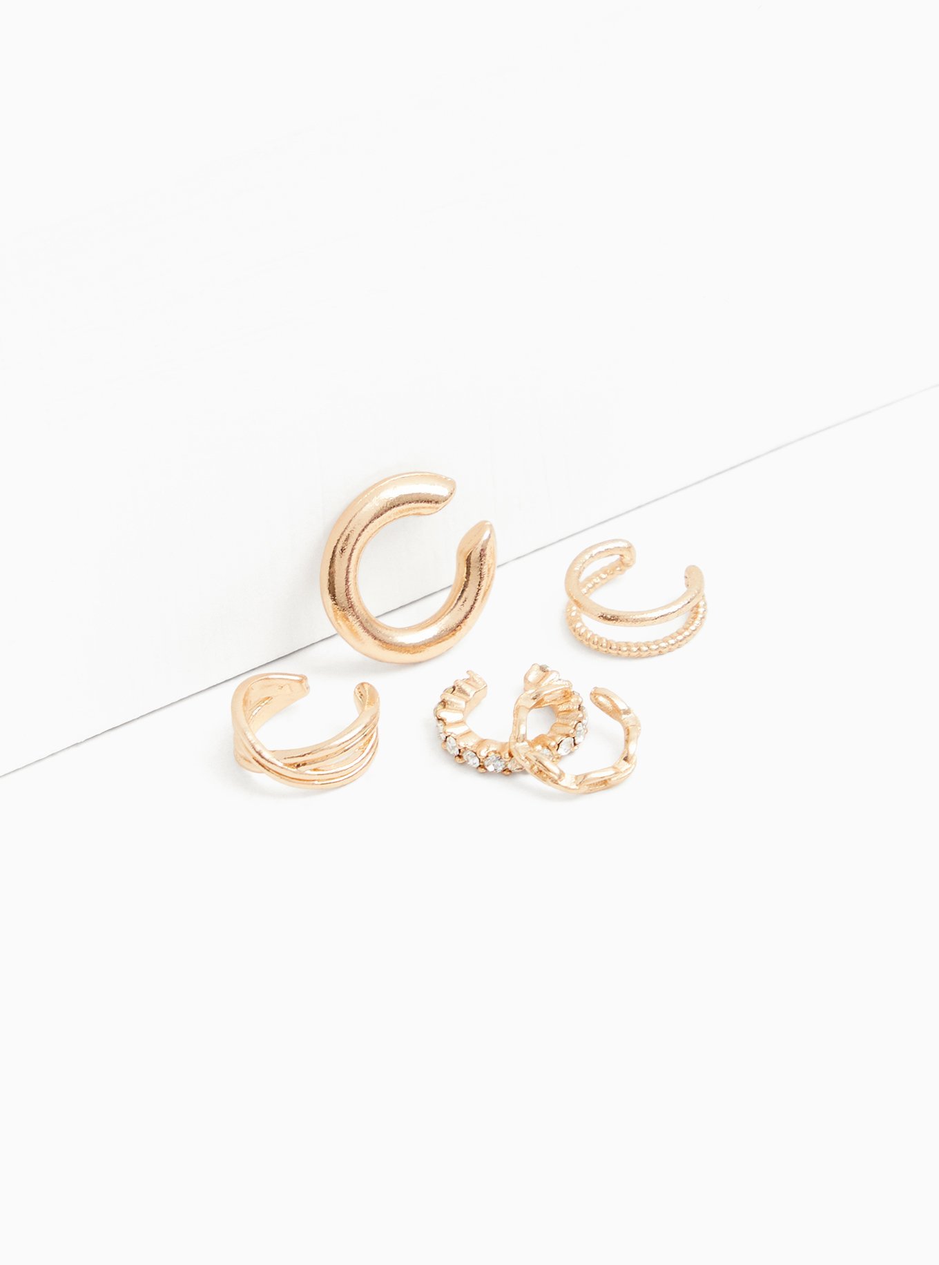 Plus Size - Gold-Tone Ear Cuff Set - Set of 5 - Torrid