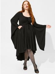 Plus Size Halloween Costume Witch Dress, DEEP BLACK, alternate