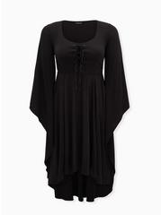 Plus Size Halloween Costume Witch Dress, DEEP BLACK, hi-res