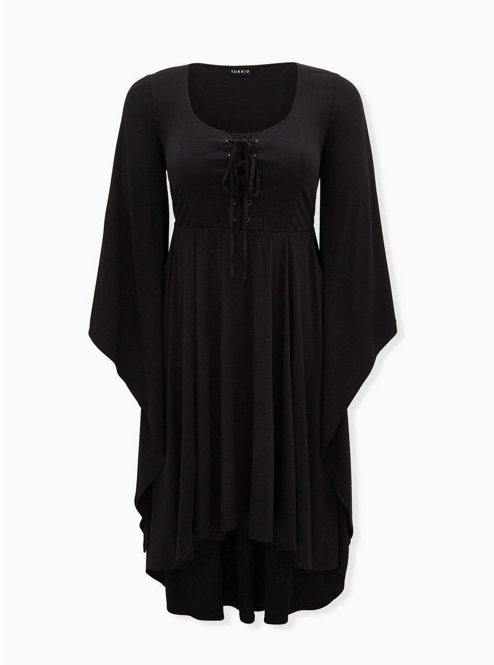 Plus Size Halloween Costume Witch Dress, DEEP BLACK, hi-res