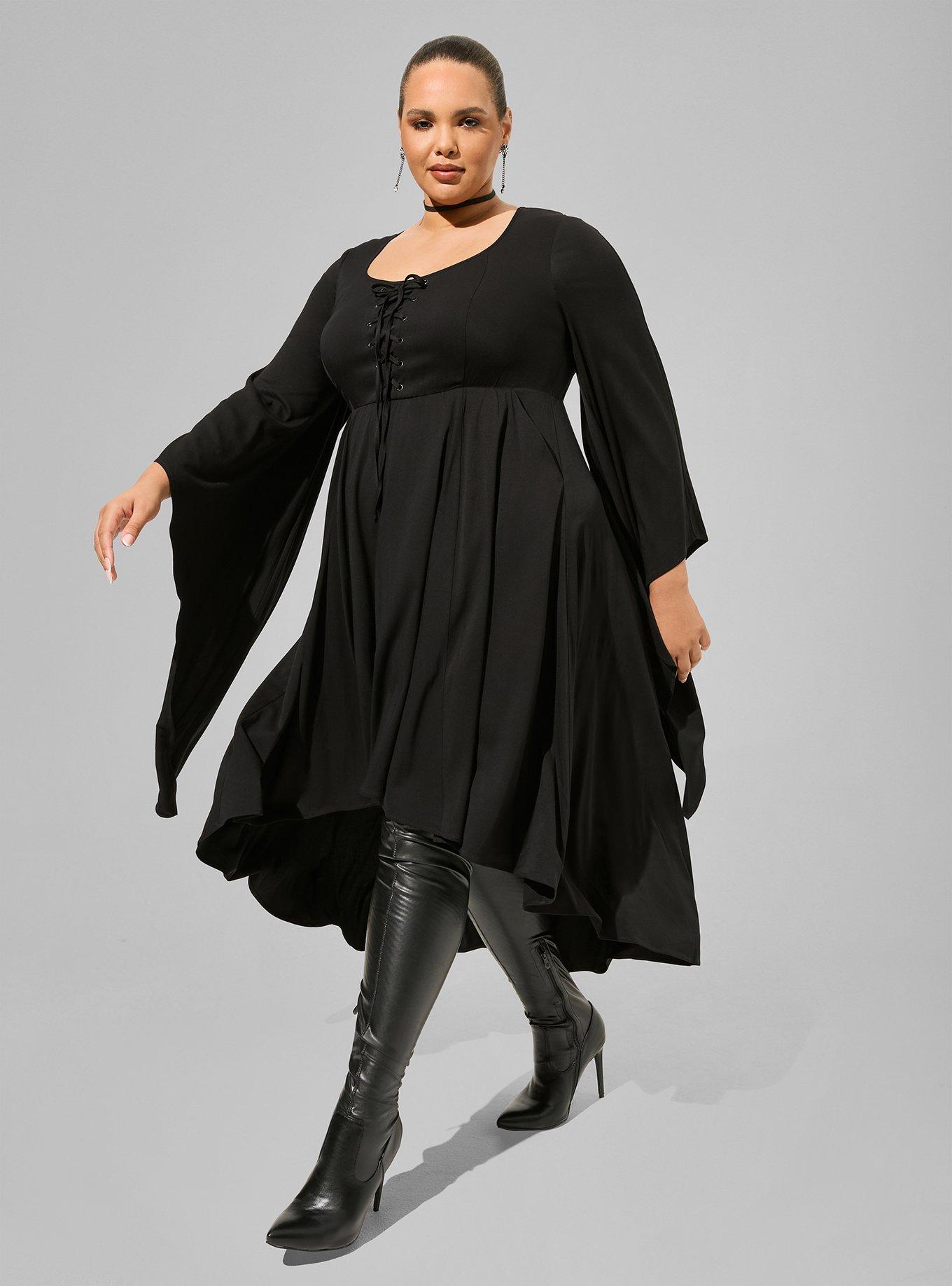 Plus Size Halloween Gothic Outfits Two Piece Set Women's - Temu
