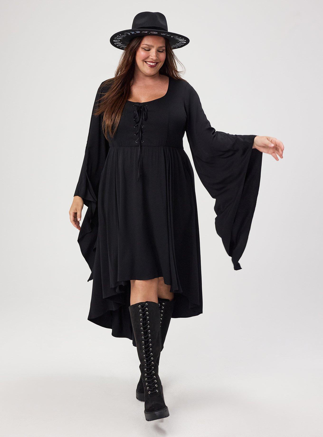 Halloween Witch Dress, DEEP BLACK, hi-res