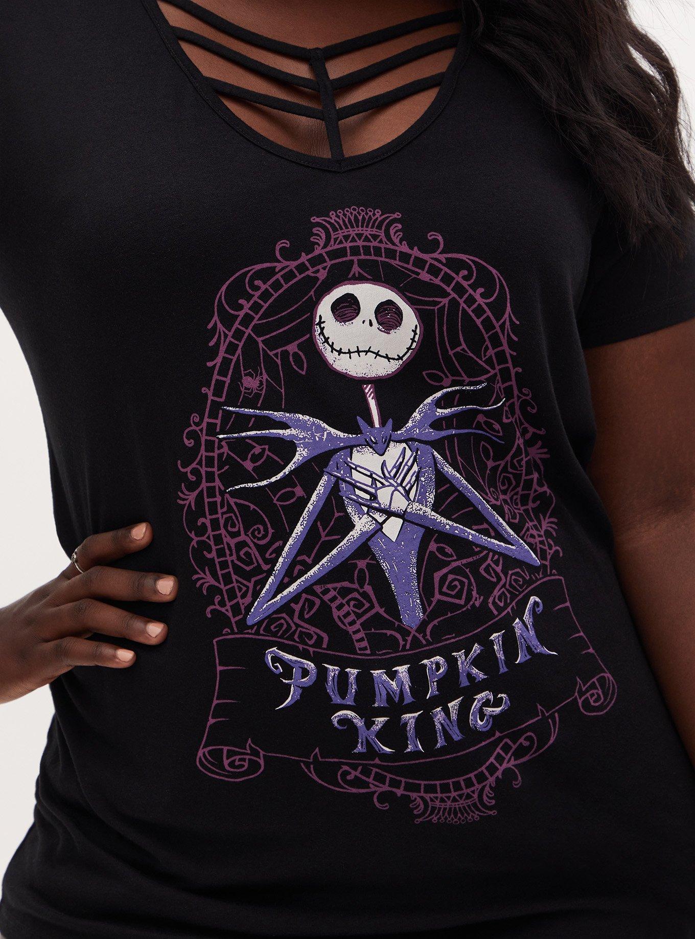 Disney The Nightmare Before Christmas Pumpkin King Black Caged Top , DEEP BLACK, alternate