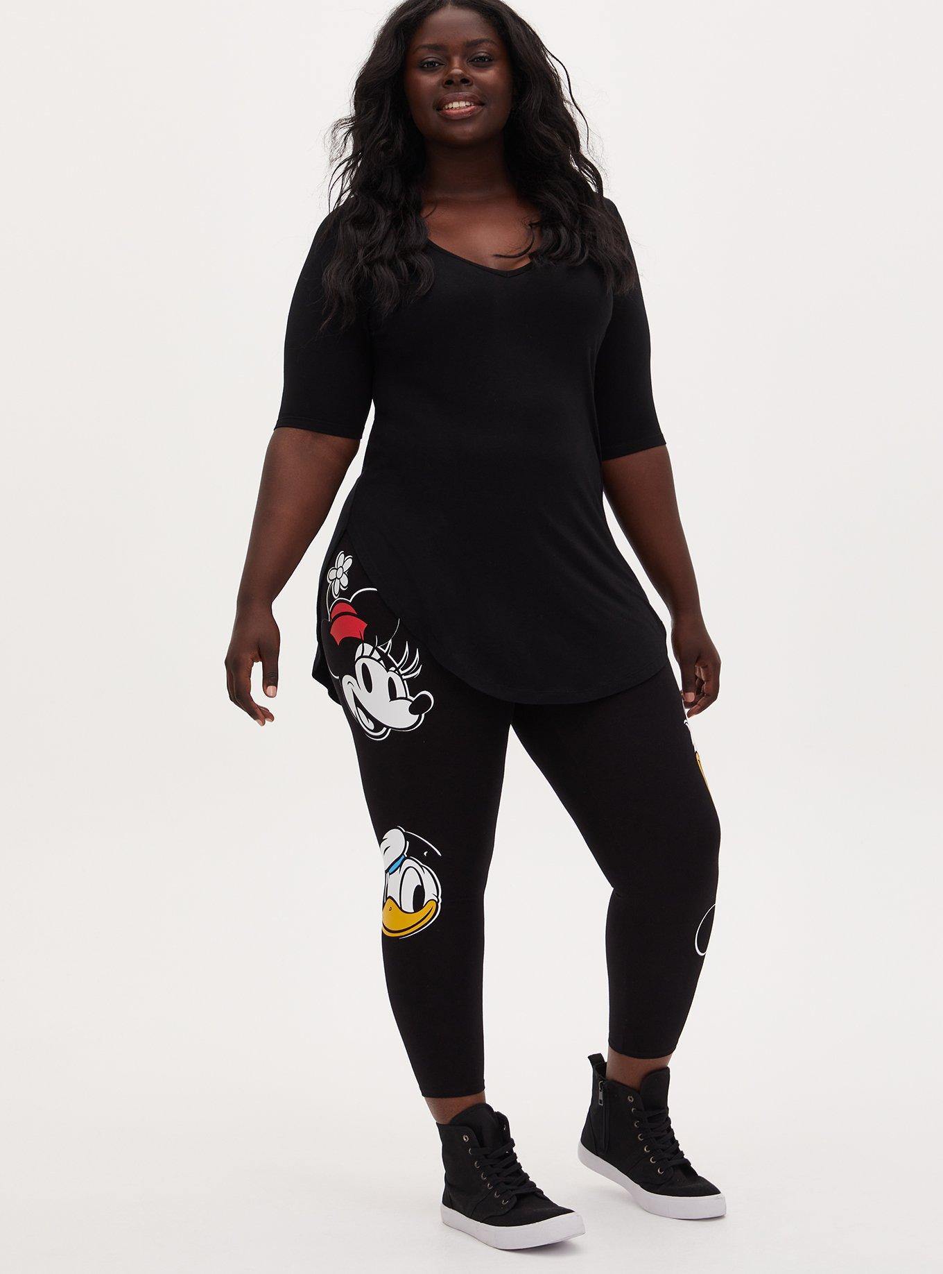 Plus Size - Disney Mickey Mouse & Friends Black Crop Legging - Torrid