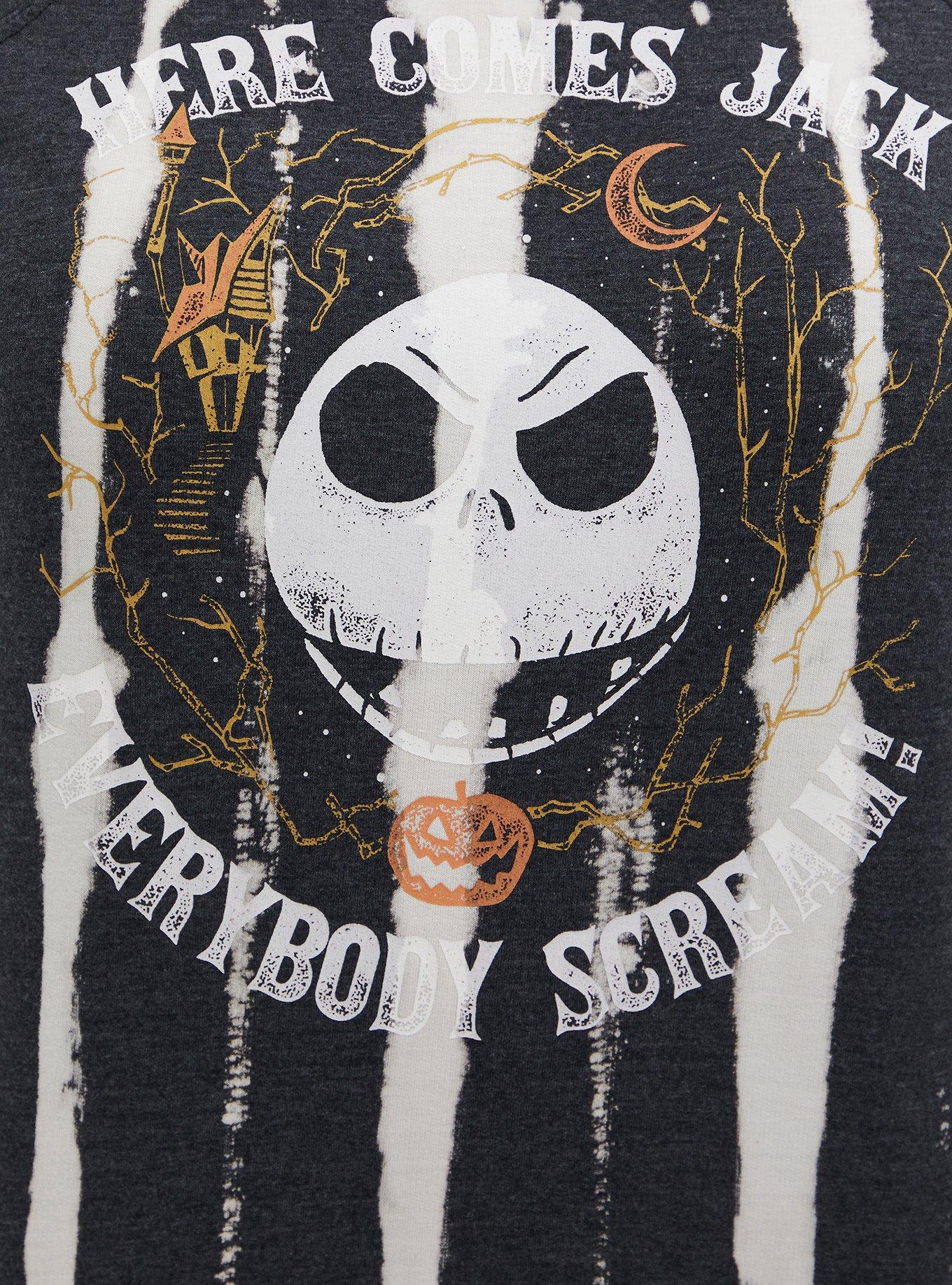 Disney The Nightmare Before Christmas Black Spray Bleach Sweatshirt, BLACK, alternate