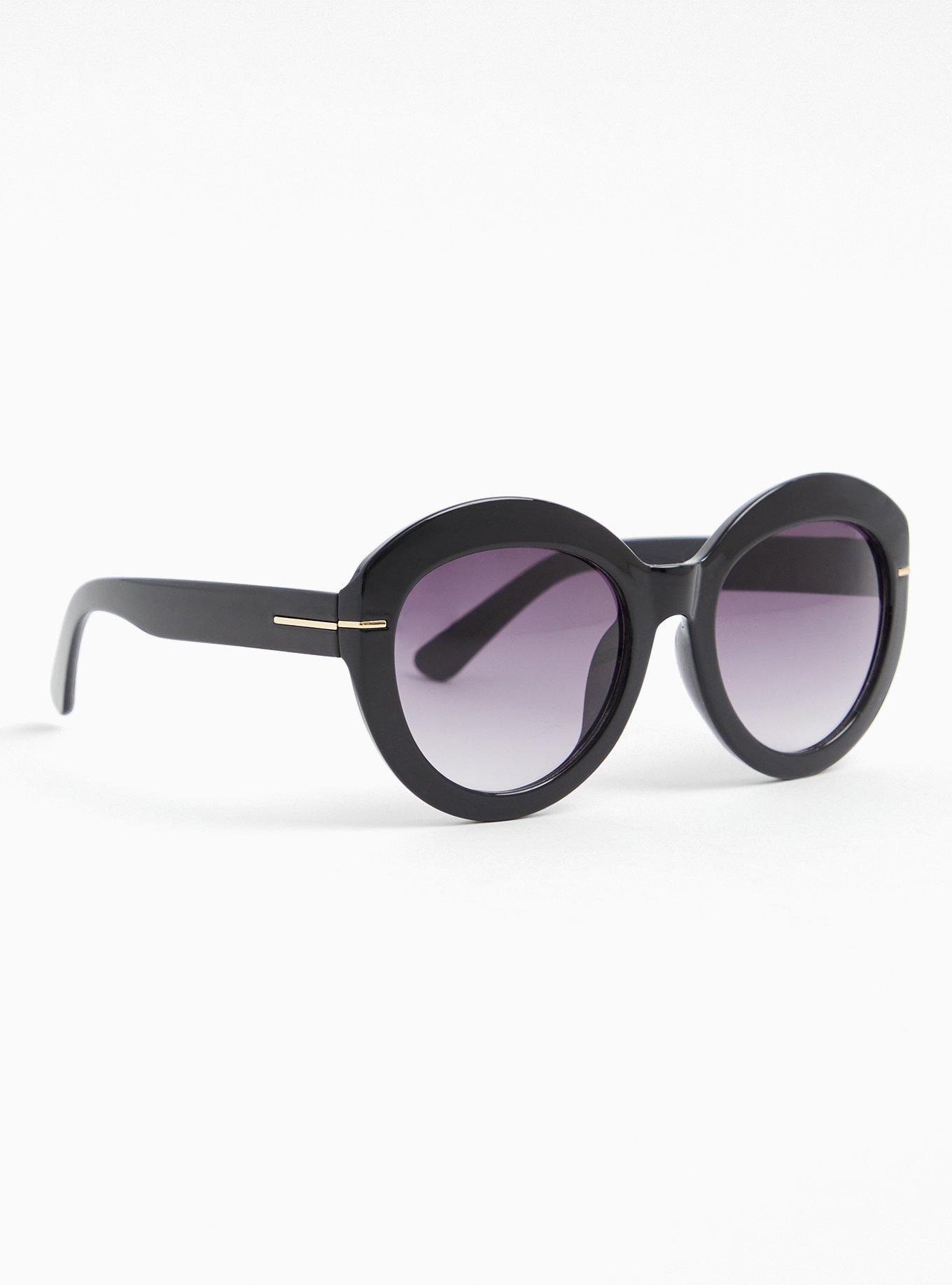 Plus Size - Black Oversized Oval Sunglasses - Torrid