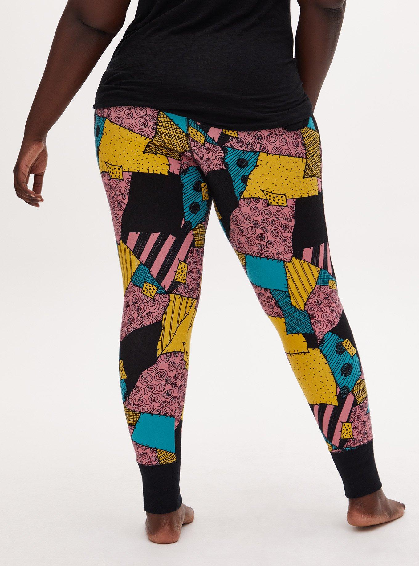 Plus Size Disney The Nightmare Before Christmas Sally Patchwork Drawstring Sleep Pant, MULTI, alternate