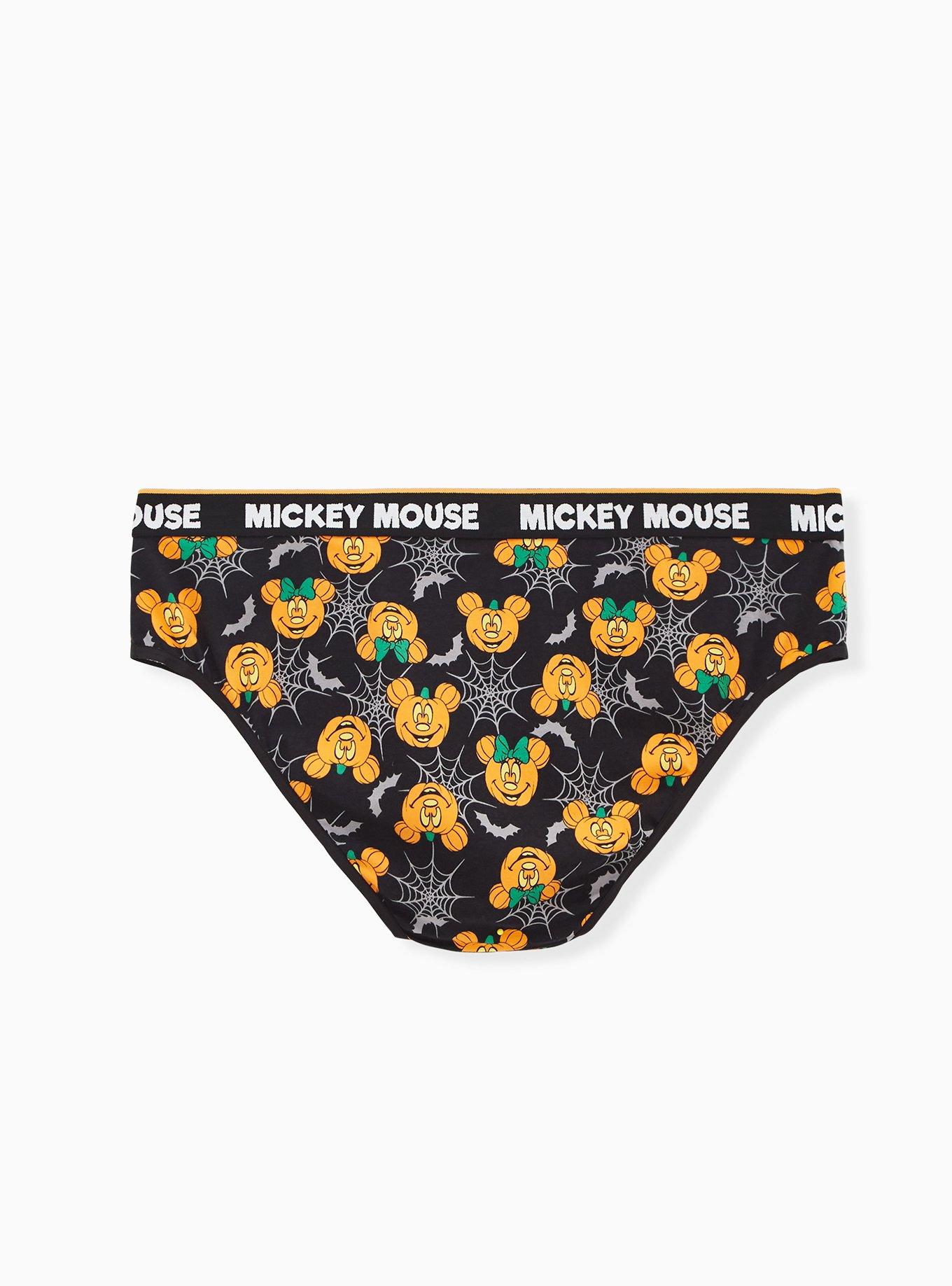 Plus Size Disney Mickey Mouse Pumpkin Cotton Hipster Panty , MULTI, alternate