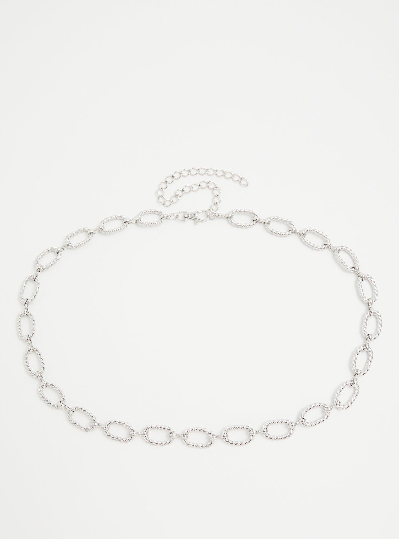 Plus Size SilverTone OvalChain Belt Torrid
