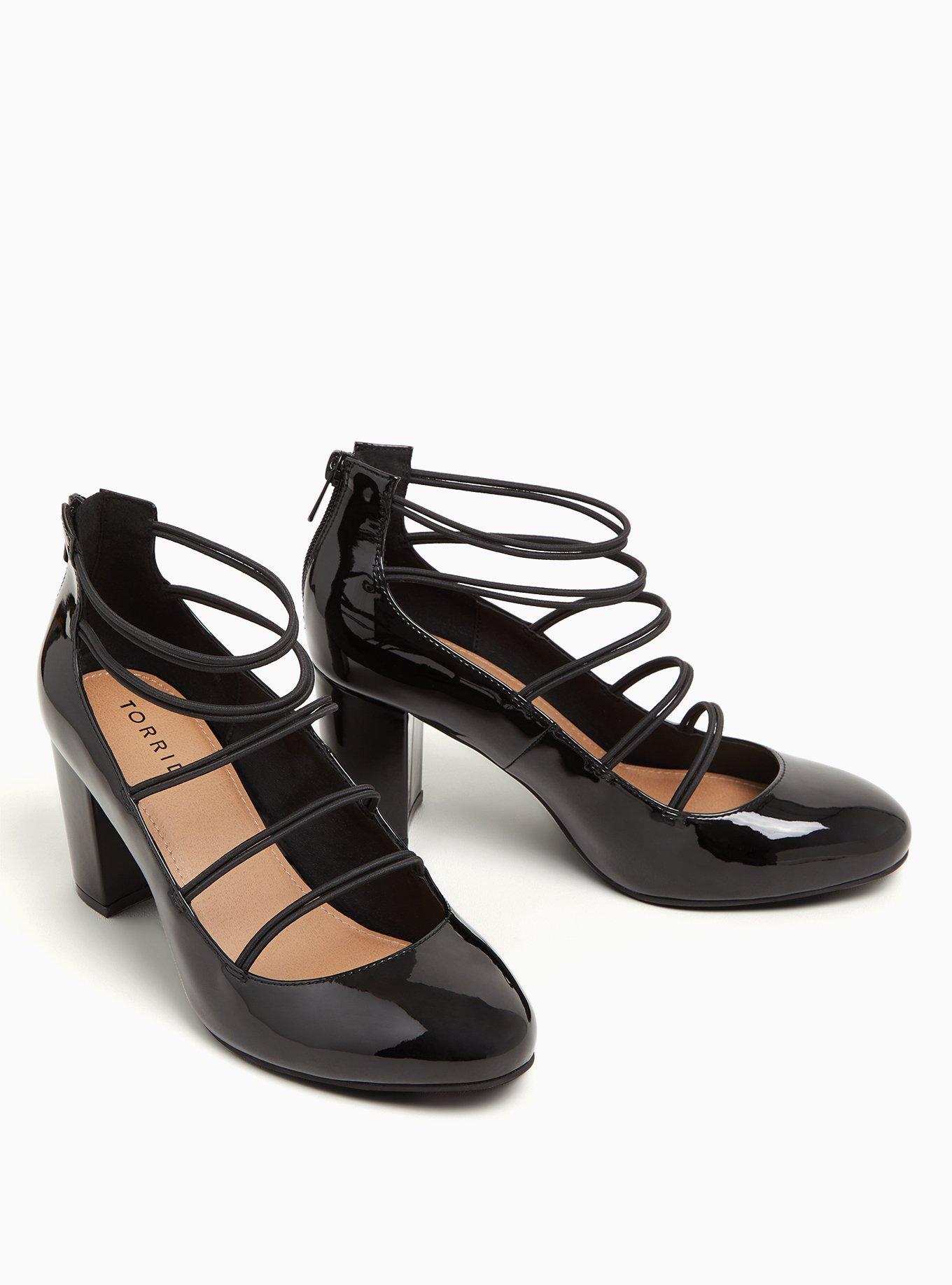 Plus Size - Black Faux Patent Leather Mary Jane Pump (WW) - Torrid