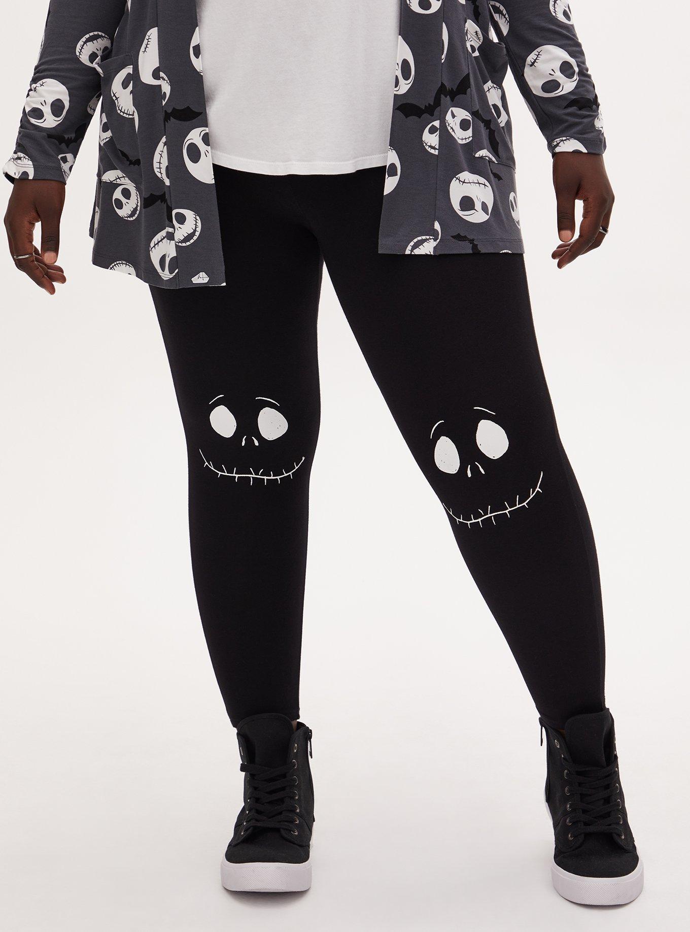 Plus Size - Disney The Nightmare Before Christmas Jack Skellington Face  Crop Legging - Torrid