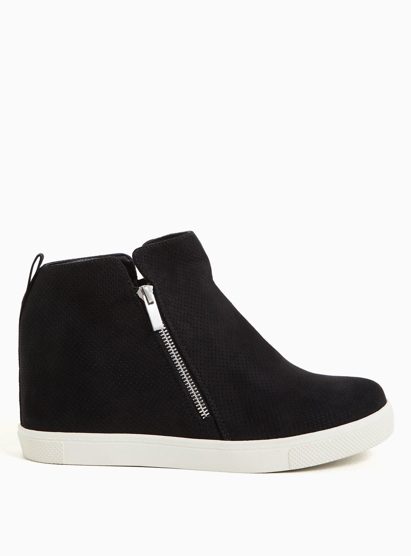 Faux suede hot sale wedge sneakers