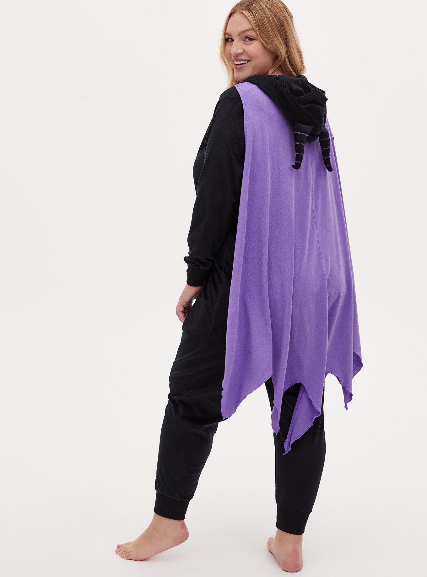 Disney Sleeping Beauty Maleficent Fleece Onesie with Cape , DEEP BLACK, alternate