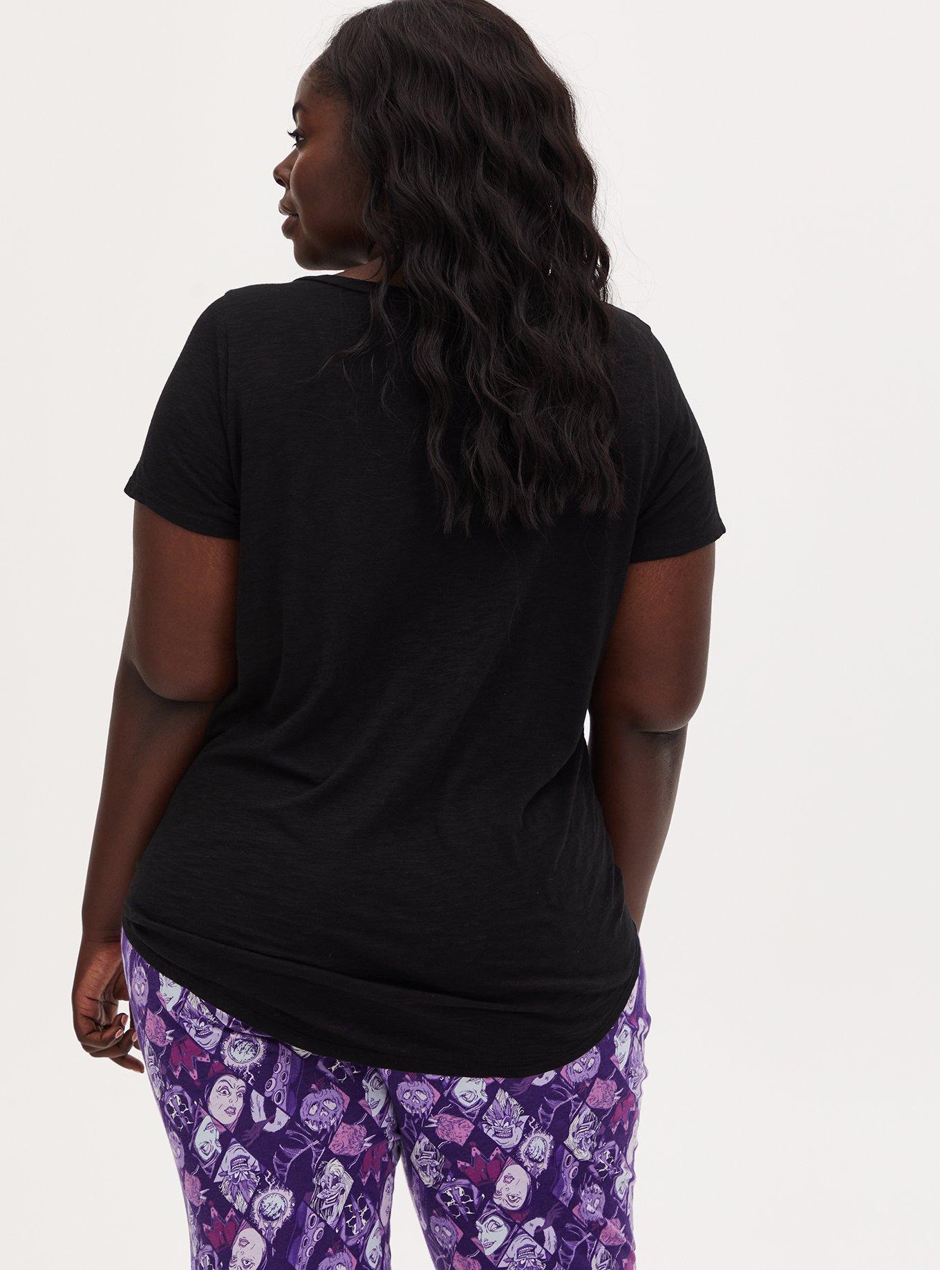 Plus Size Disney Villain Chillin&rsquo; Like A Villain Black Sleep Top, DEEP BLACK, alternate