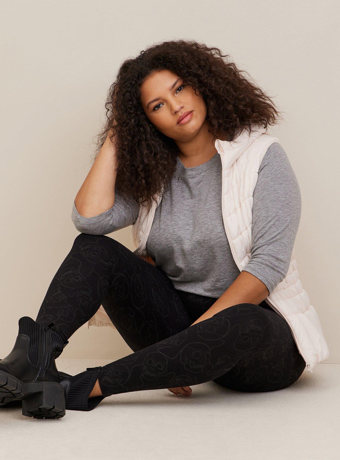 Comfort Waist Full-Length Legging, SKULLS, hi-res