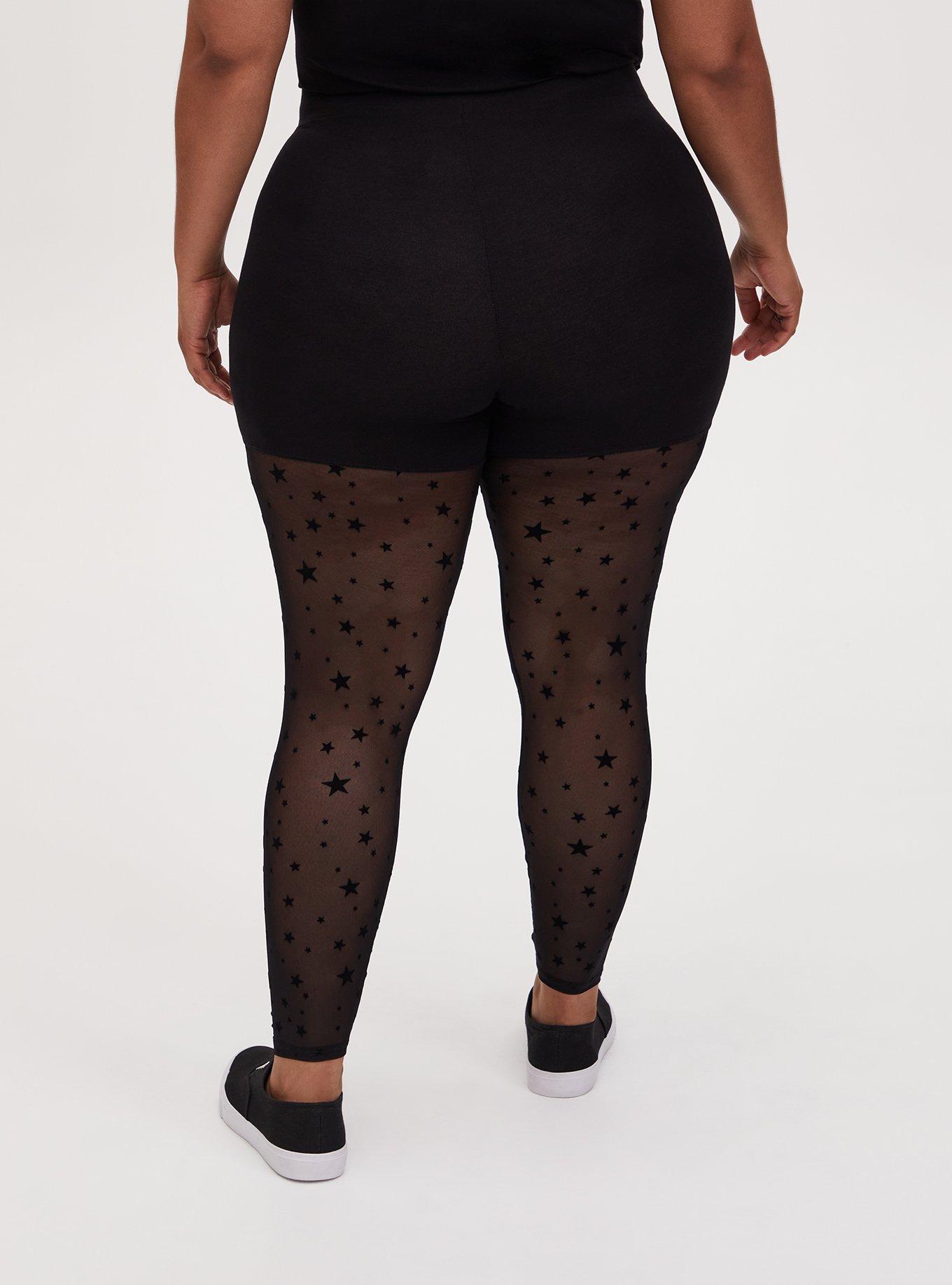 Torrid PREMIUM LEGGING - MESH & FISHNET CAMO BLACK 1X 3X plus NEW!