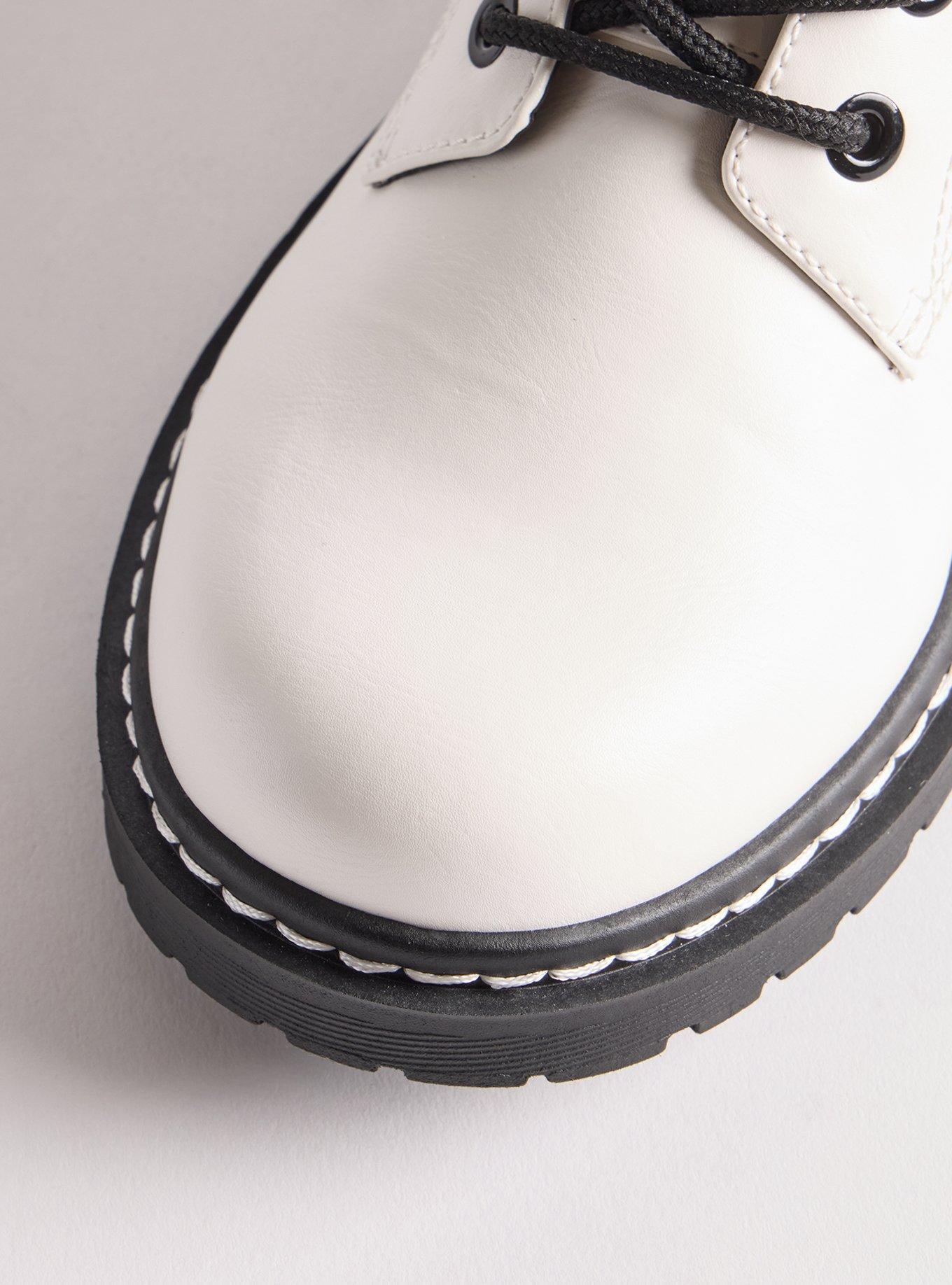 Stevie Lace-Up Combat Boot (WW), WHITE, alternate