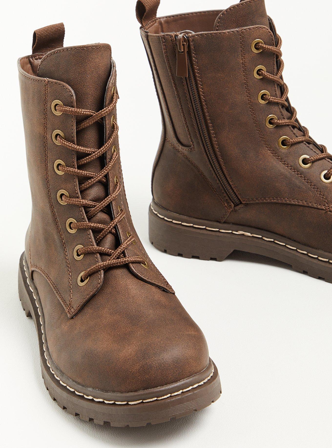 Plus Size Stevie LaceUp Combat Boot (WW) Torrid