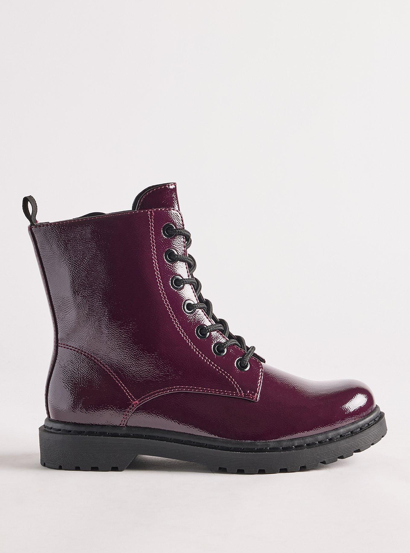 Stevie Lace-Up Combat Boot (WW), WINDSOR WINE, alternate