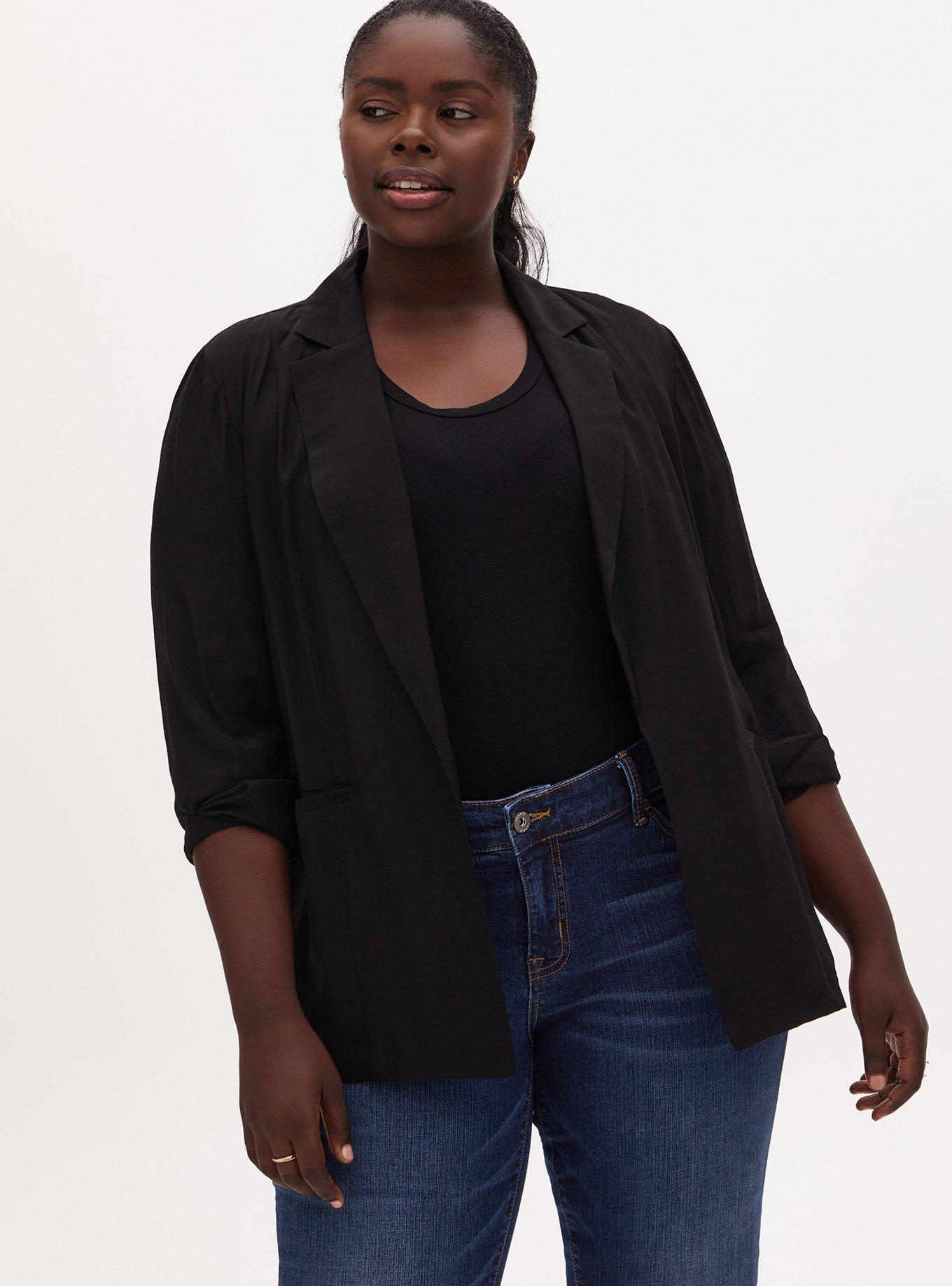 Plus size 2025 boyfriend blazer