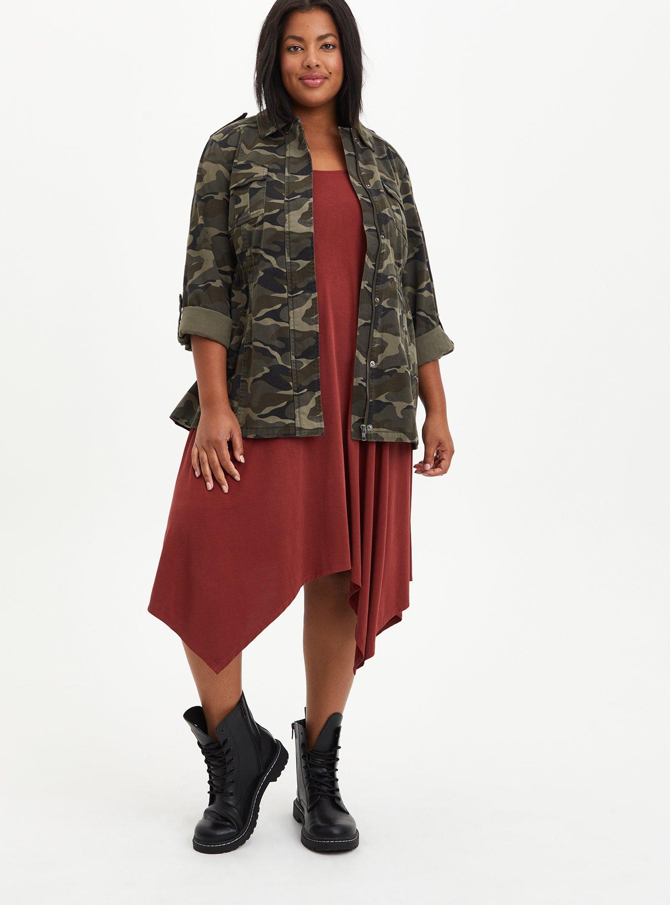 Plus Size Camo Twill Anorak Torrid