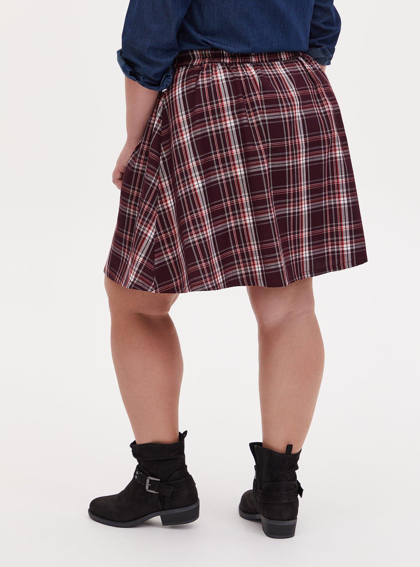 Purple plaid skirt near me best sale