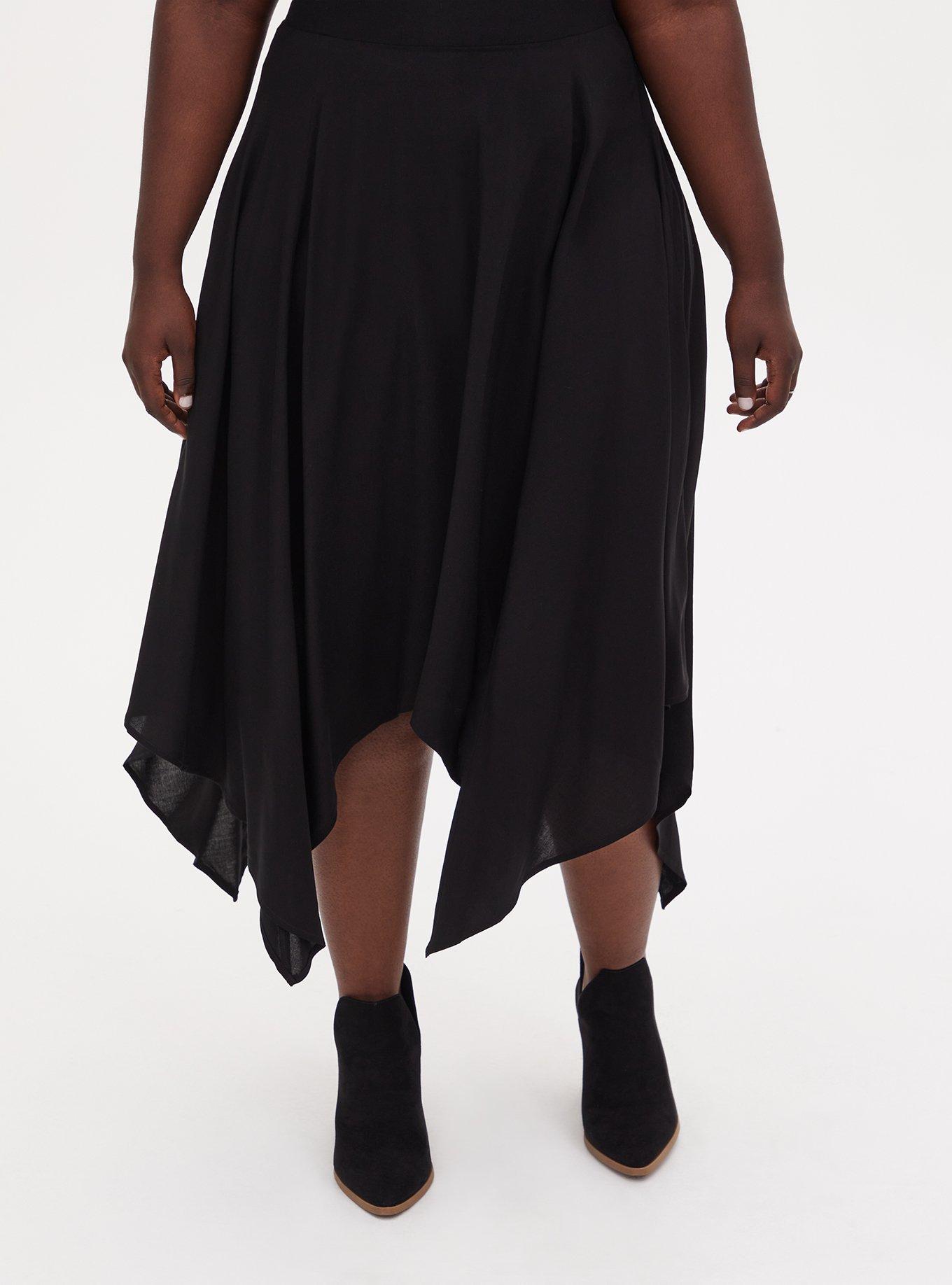 Plus Size - Midi Challis Handkerchief Skirt - Torrid