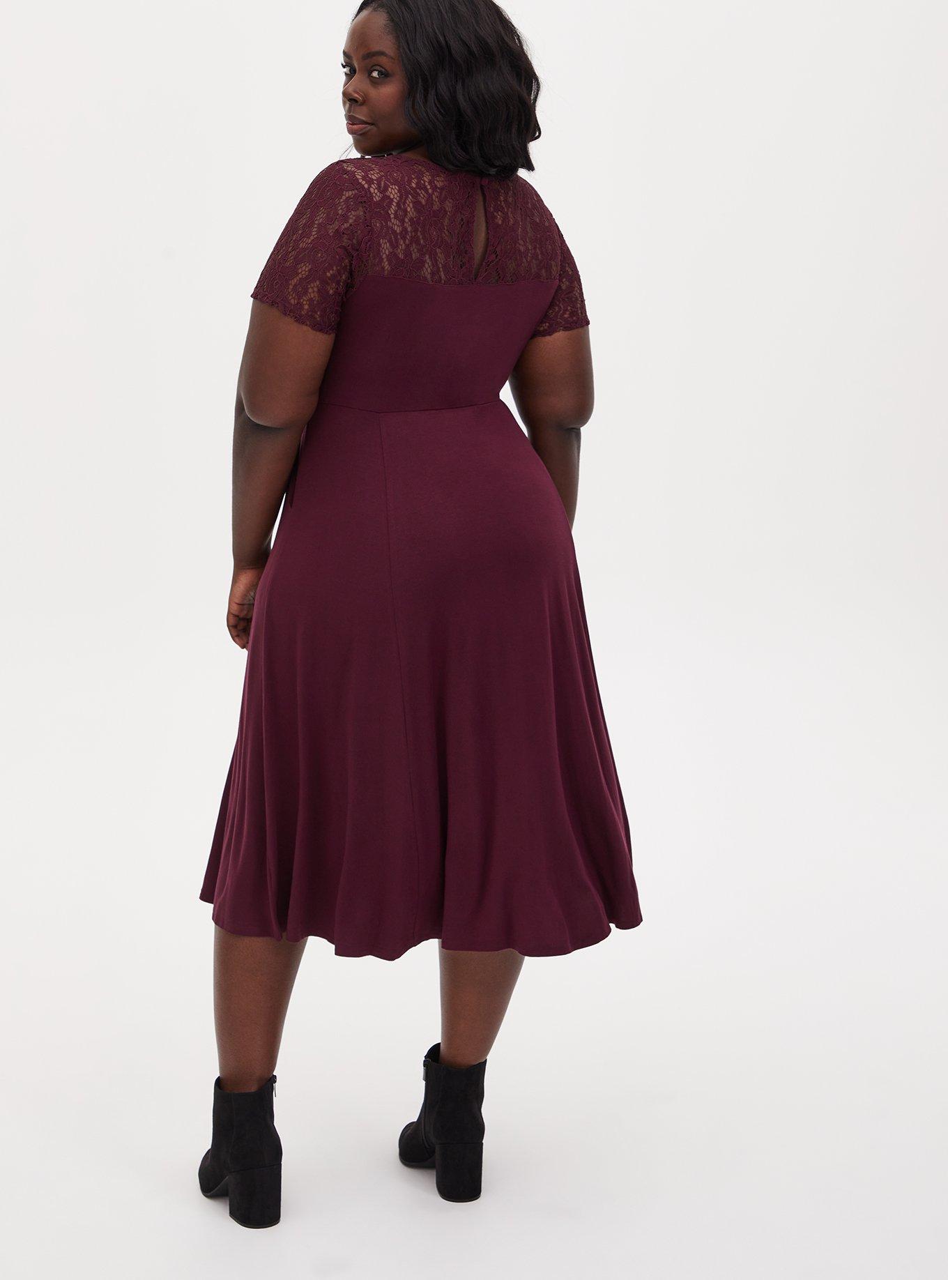 Torrid 2025 maroon dress