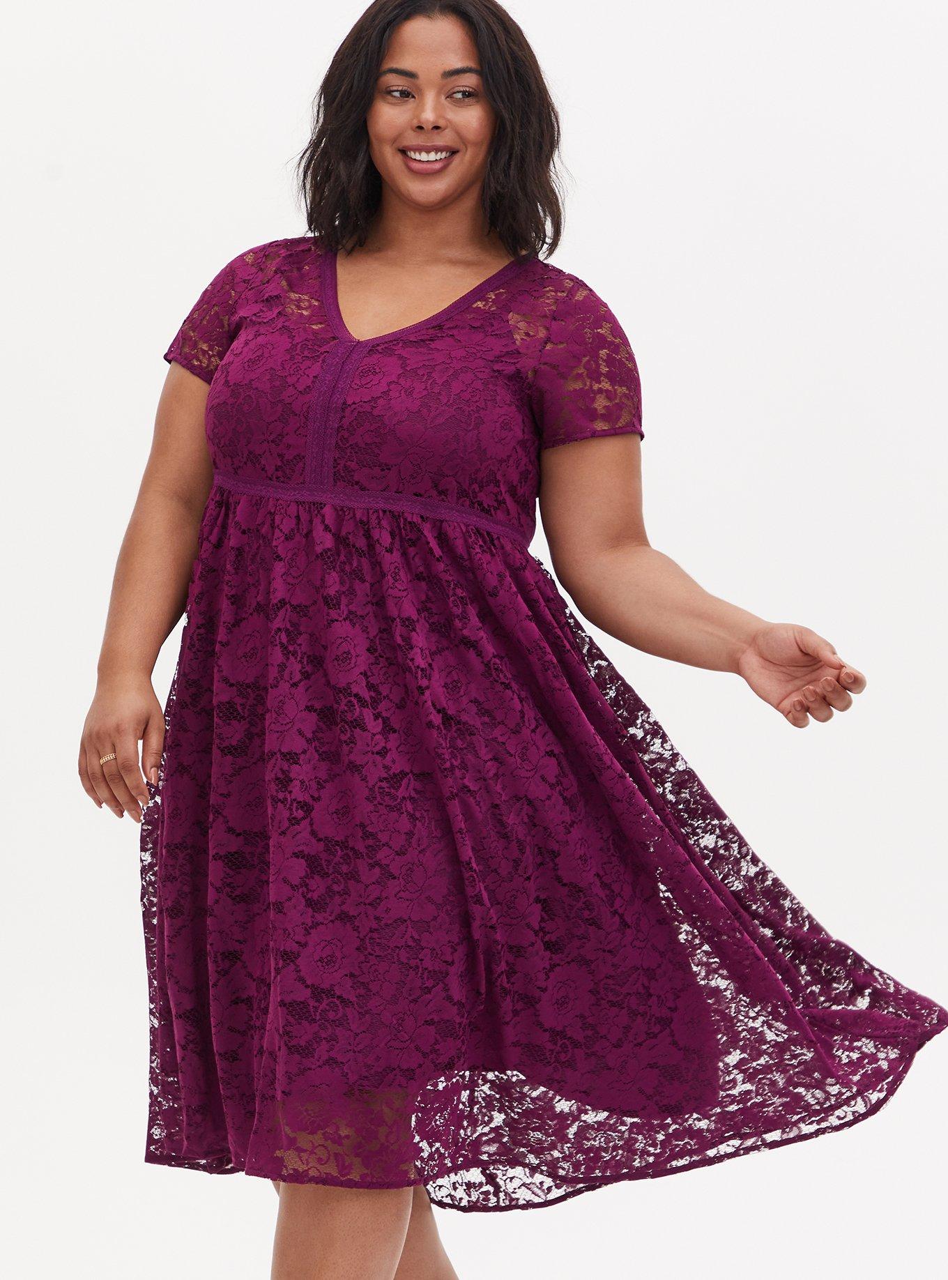 Torrid pink lace clearance dress